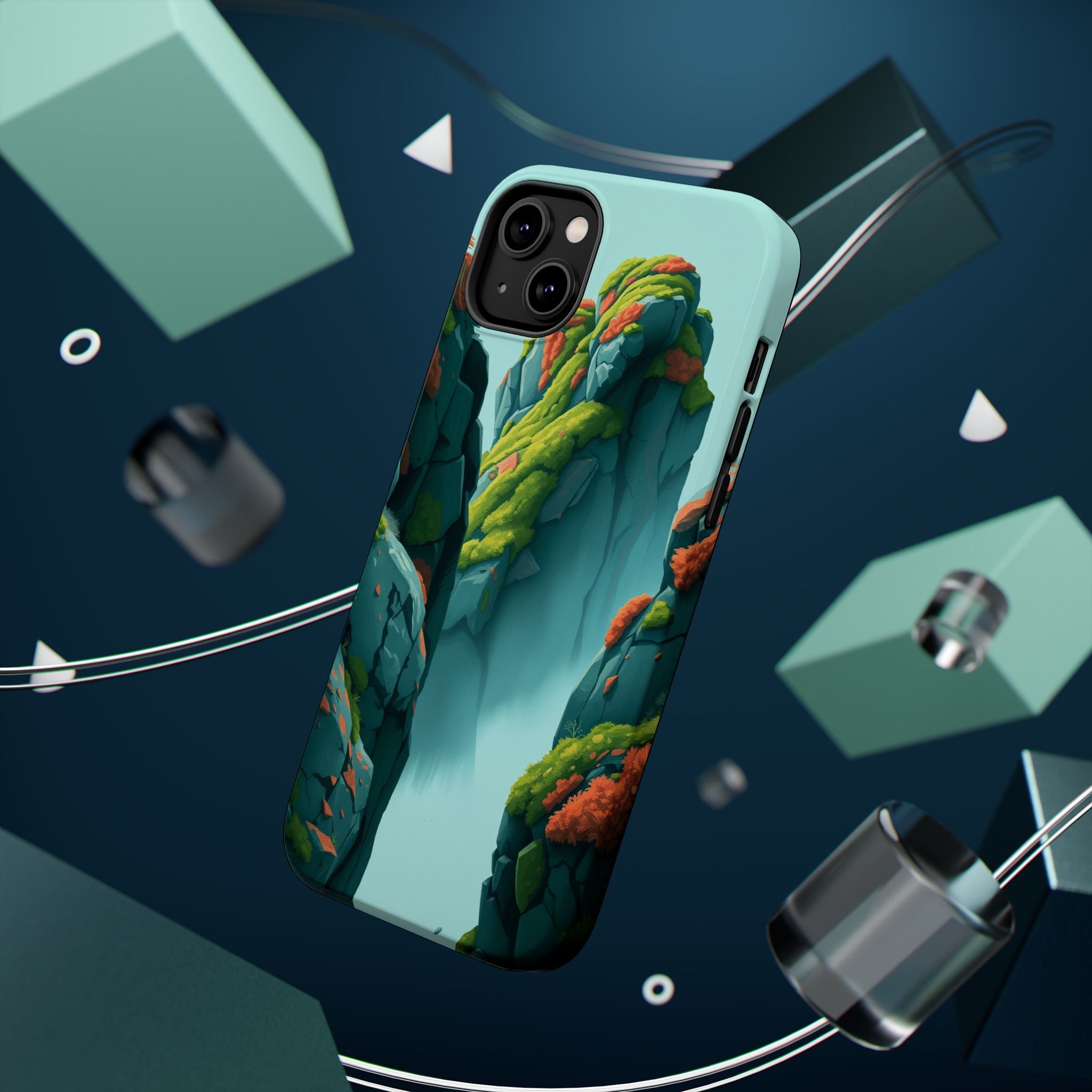 iPhone Moss Covered Rocks Oil Painting Impressionist iPhone Slim · iPhone Case