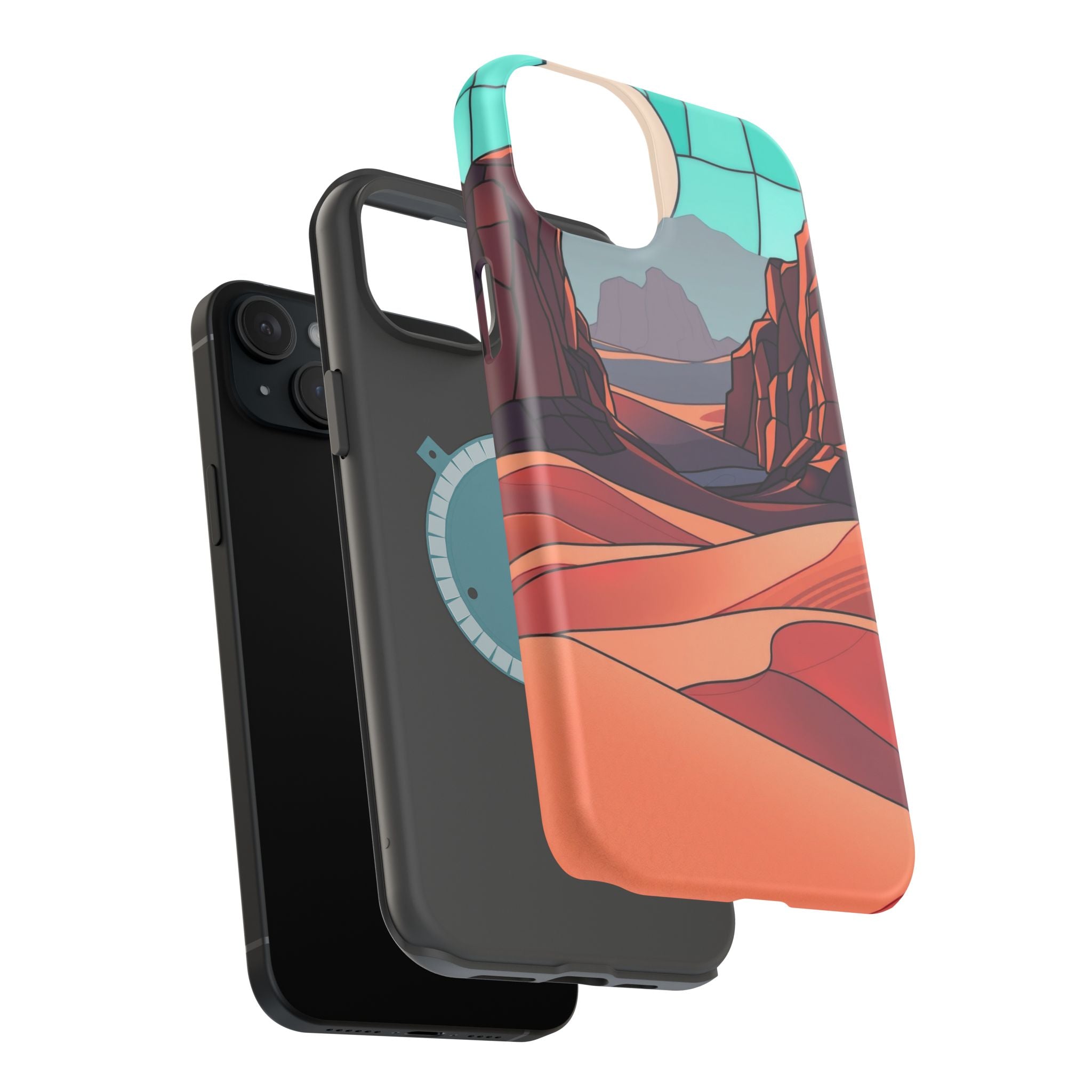 iPhone Desert Dunes Stained Glass Bold Modern Everyday Snap Case · iPhone Case