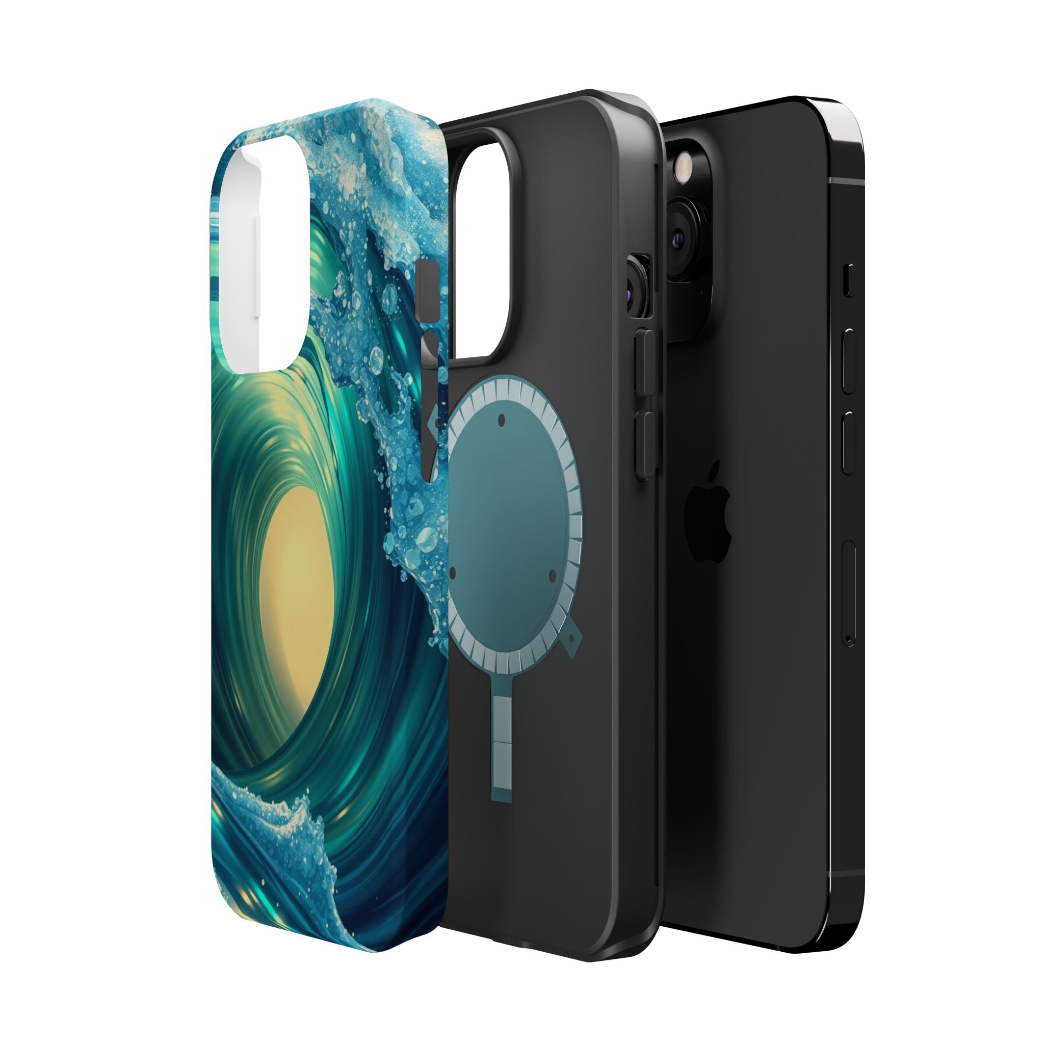 iPhone Ocean Wave Crash Holographic Iridescent Soft iPhone Finish · iPhone Case