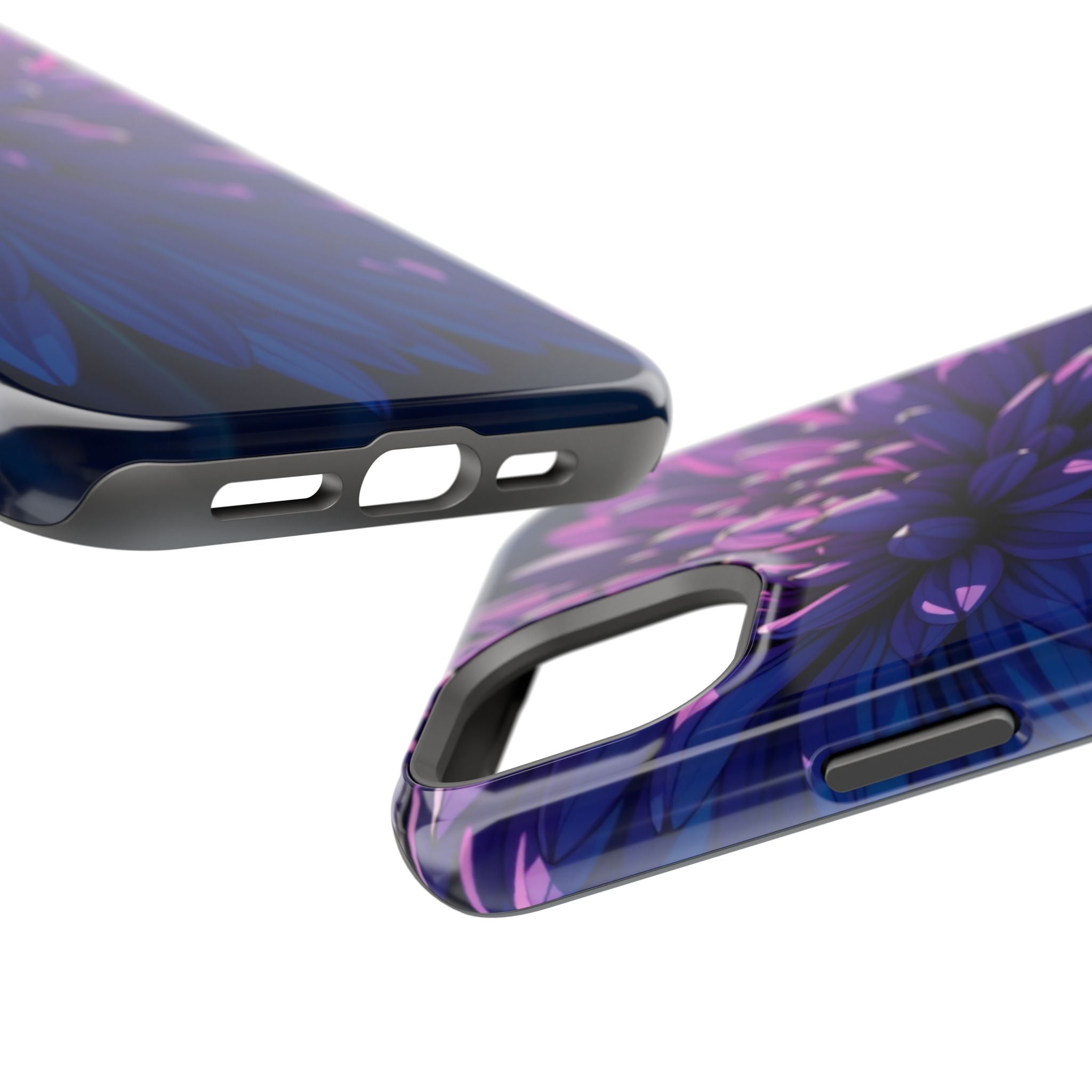 iPhone Indigo And Violet Chrysanthemum Classic Soft iPhone Finish · iPhone Case