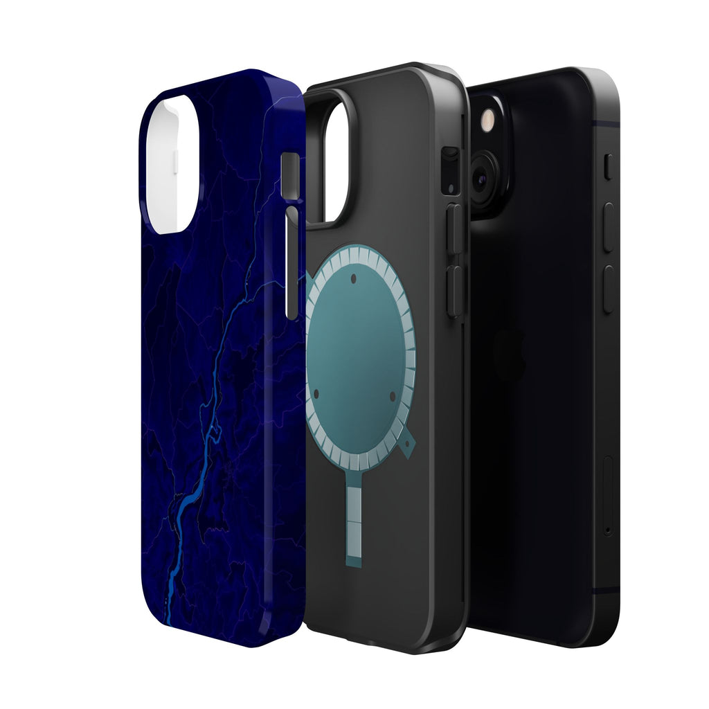 iPhone Thermal Map Dark Gothic Ink Bold Modern Everyday Snap Case · iPhone Case