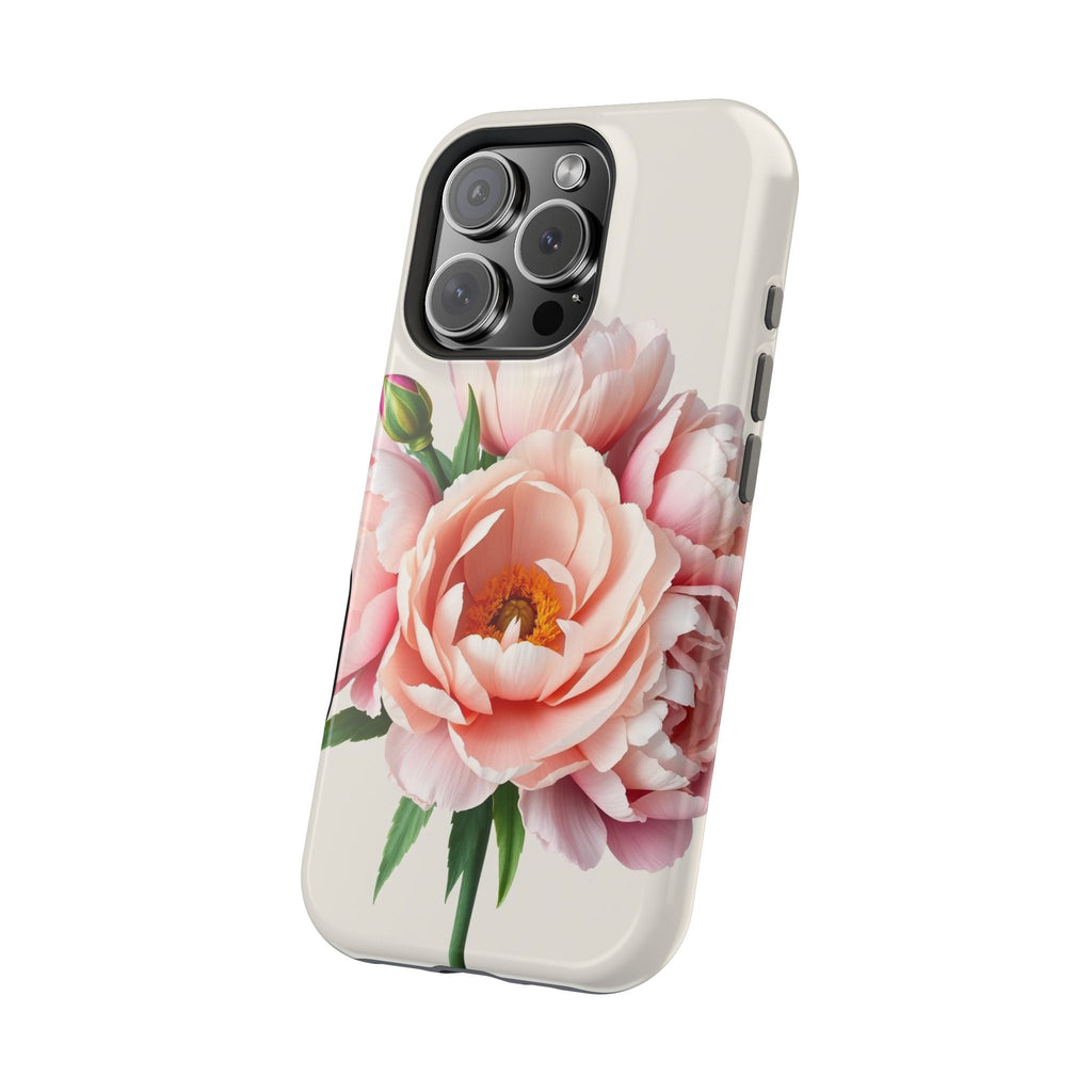 iPhone Serene Peony Bouquet Design Bold Modern Everyday Snap Case · iPhone Case