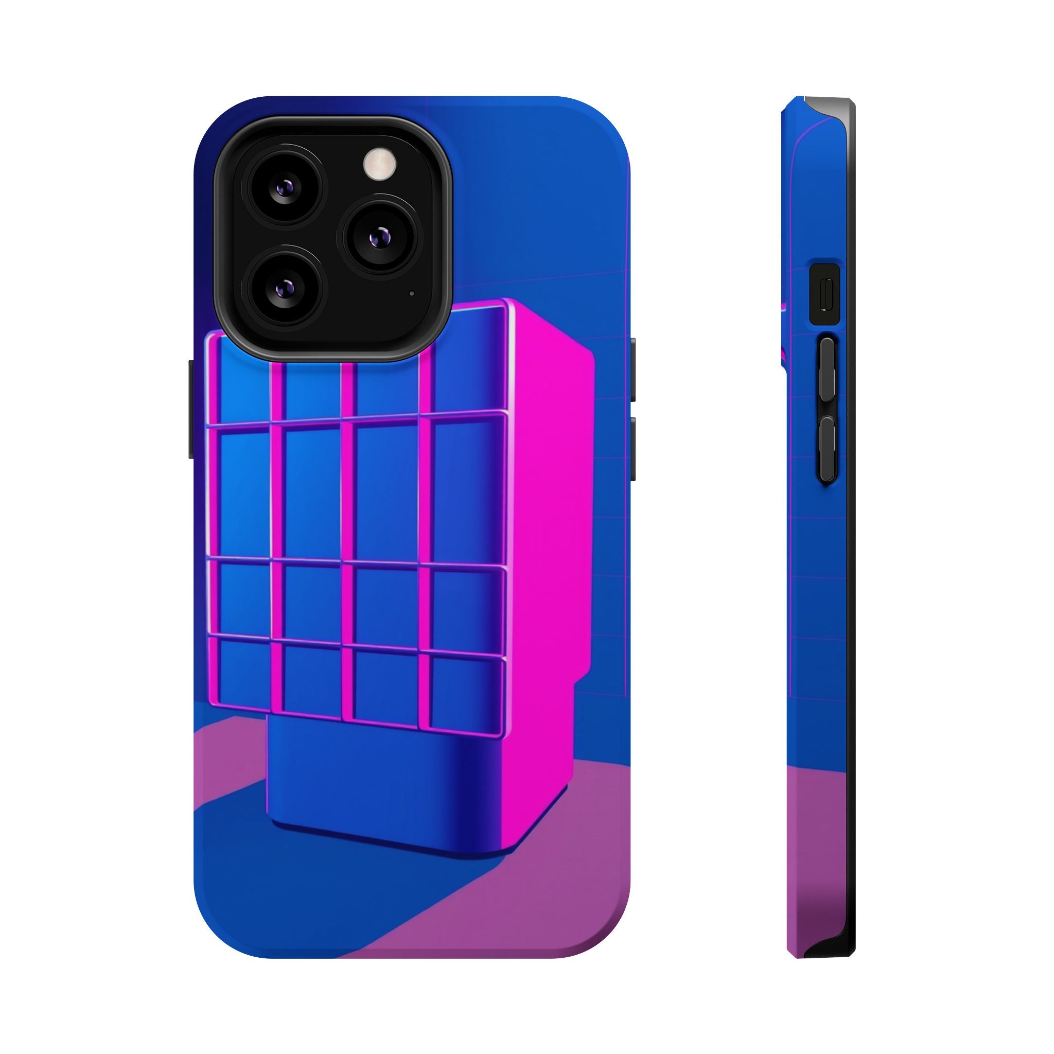 iPhone Earthy 80s Grid Synthwave Design Slim Everyday Designer Case · iPhone Cas
