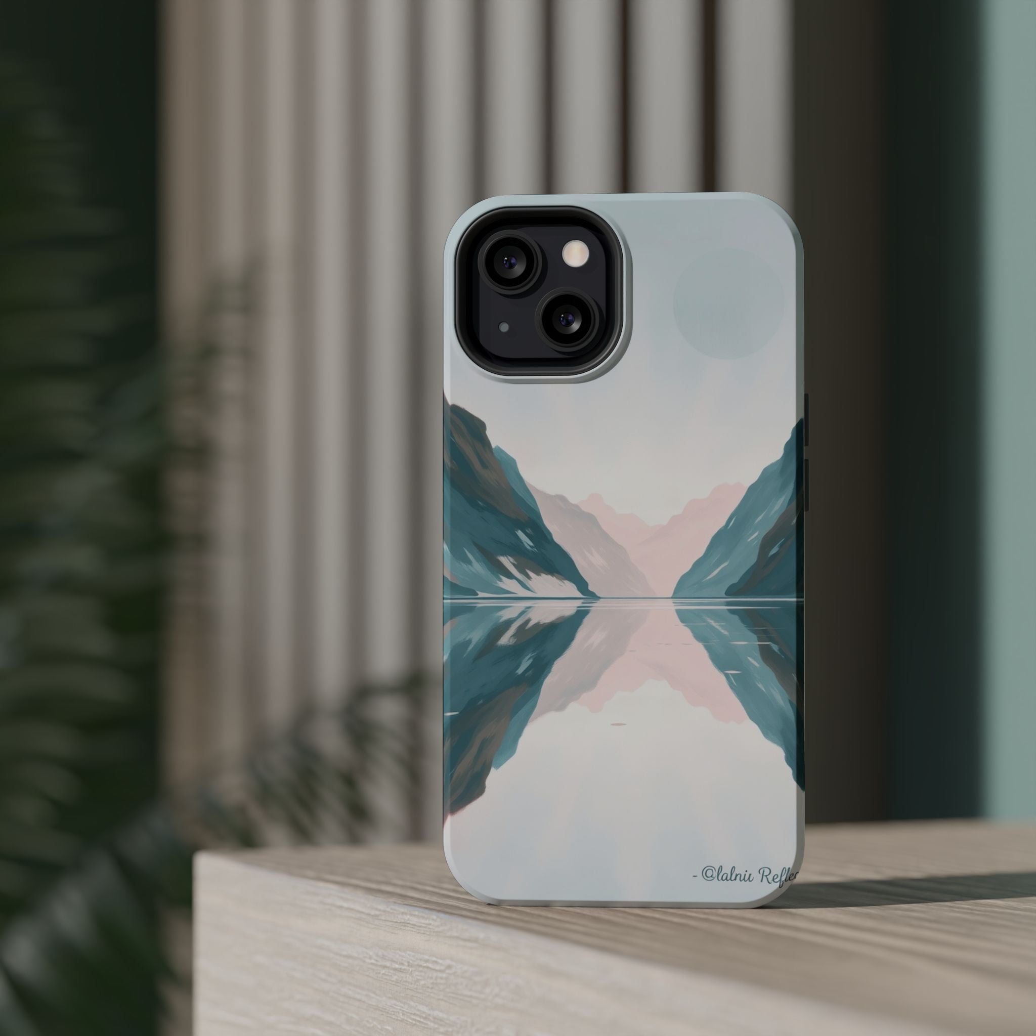 iPhone Fjord Reflection Oil Painting Impressionist iPhone Artistic · iPhone Case