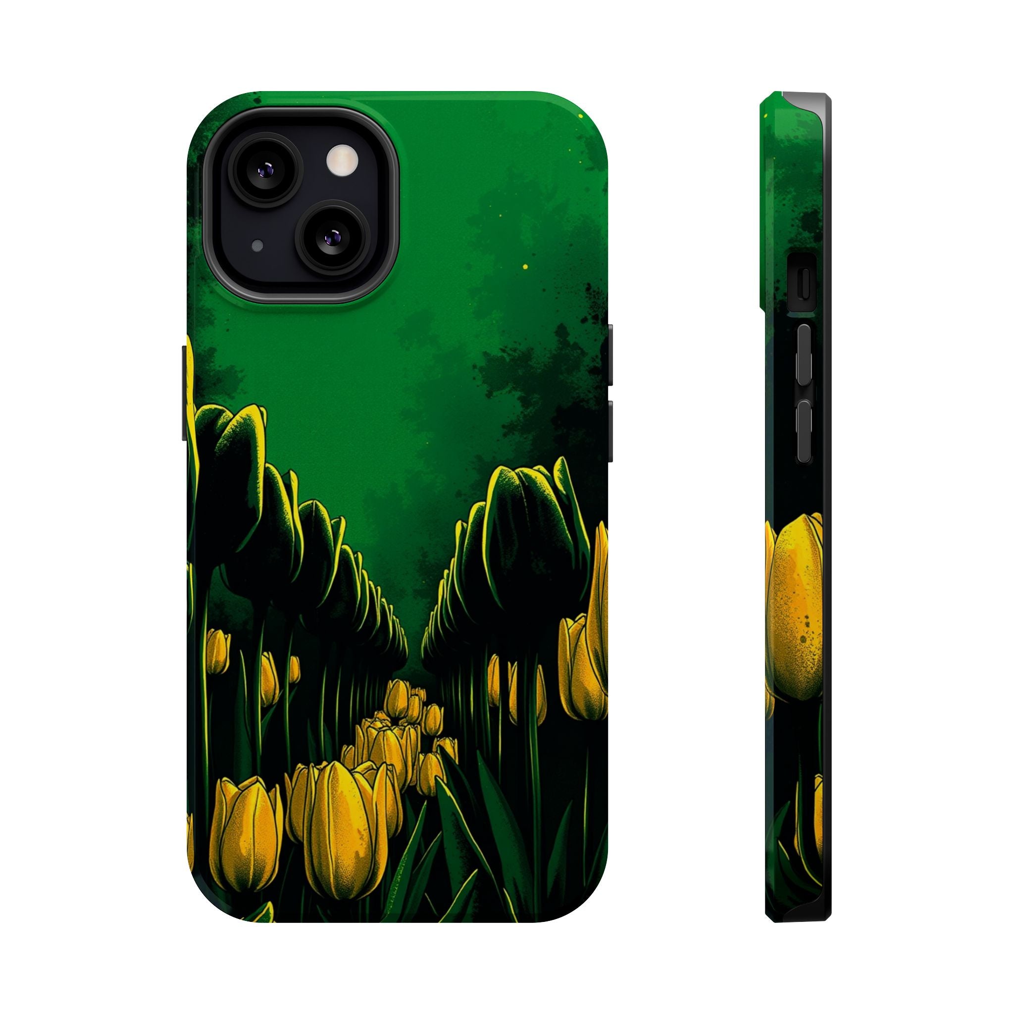 iPhone Tulip Row Emerald Green And Gold Slim Snap Case · iPhone Case