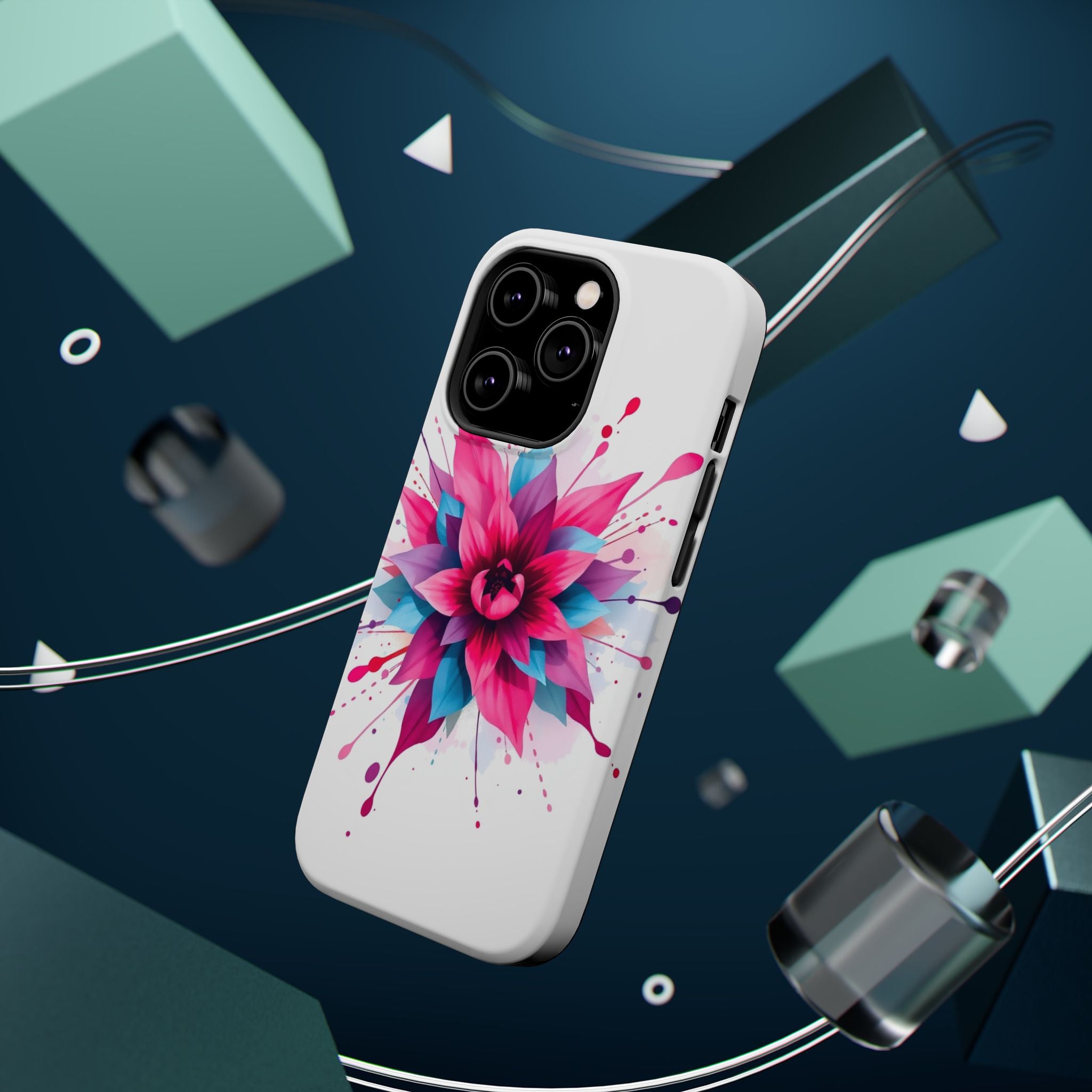 iPhone Floral Watercolor Splash Electric Art Slim iPhone Everyday · iPhone Case