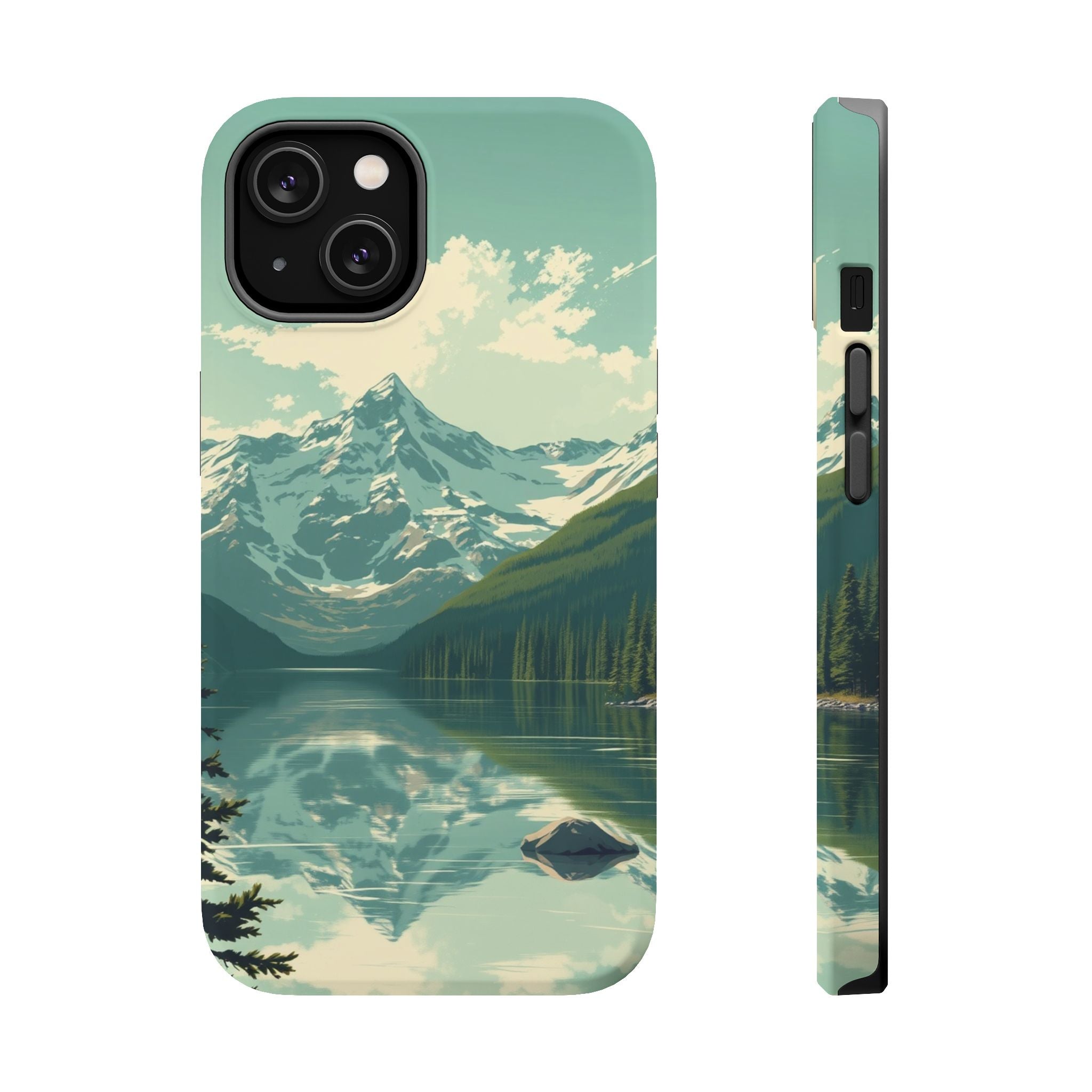iPhone Glacier Lake Enchanted Art Bold Modern Everyday Snap Case · iPhone Case