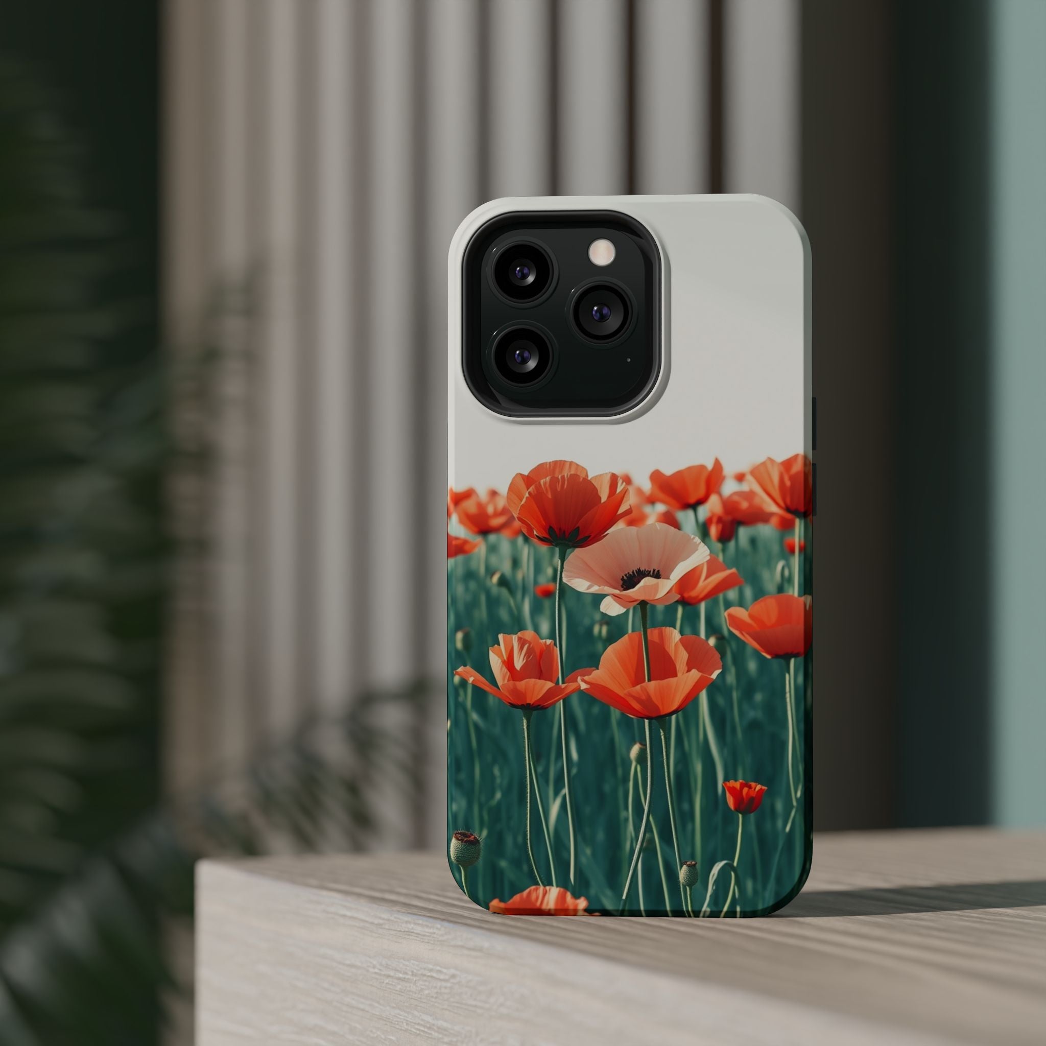 iPhone Mint And Blush Poppy Field 10 Slim Everyday Designer Case · iPhone Case