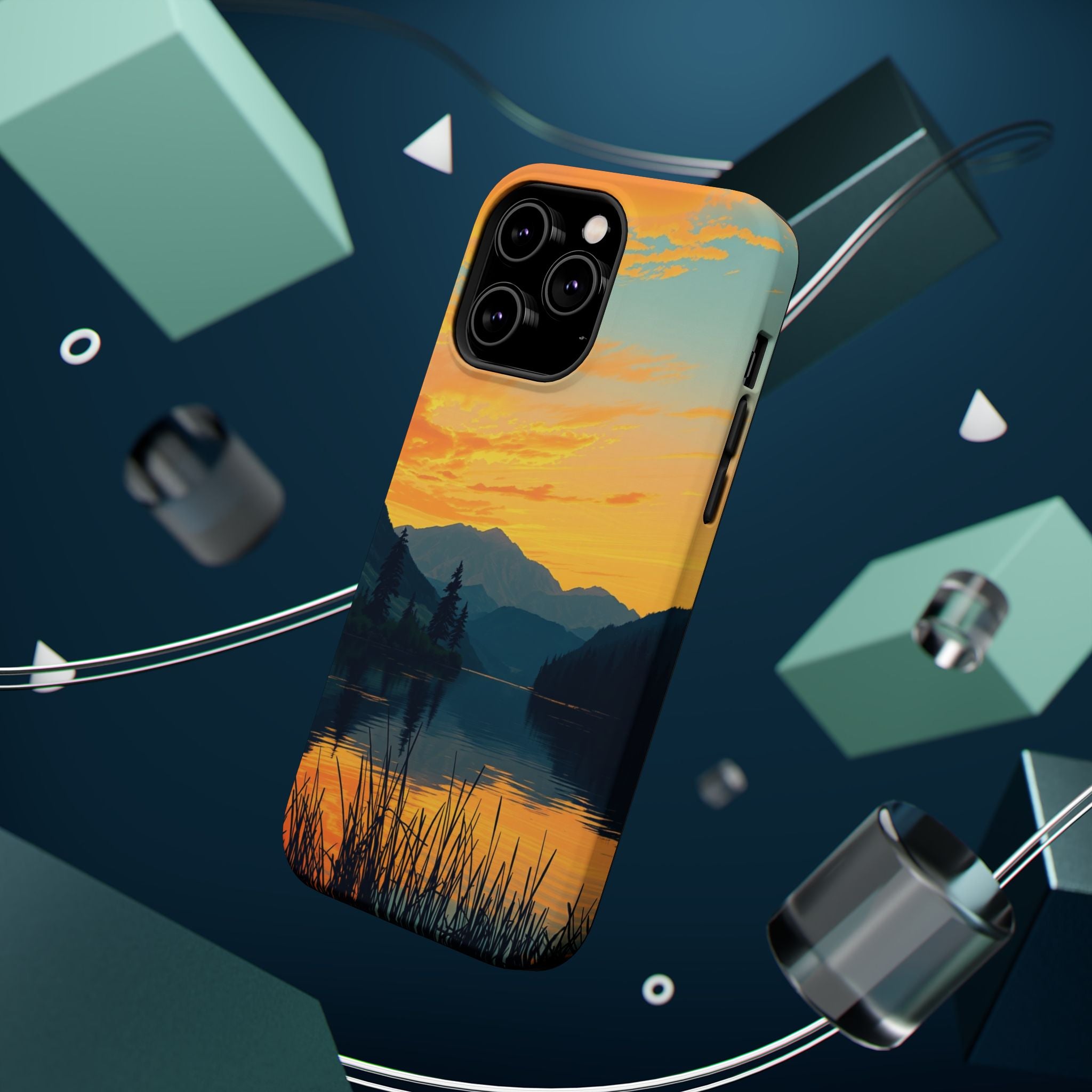 iPhone Lake at Twilight Oil Painting Impressionist iPhone Artistic · iPhone Case
