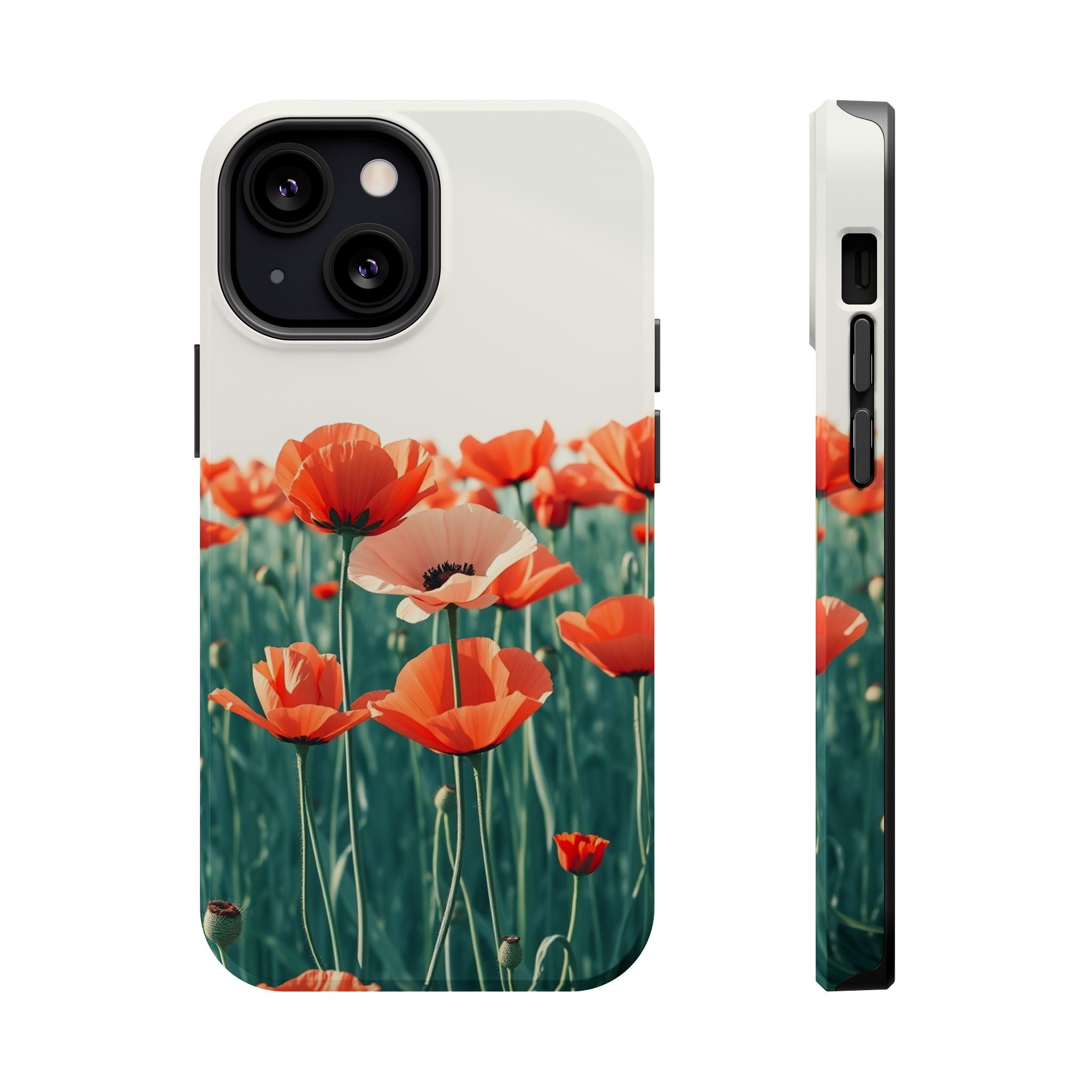 iPhone Mint And Blush Poppy Field 10 Slim Everyday Designer Case · iPhone Case