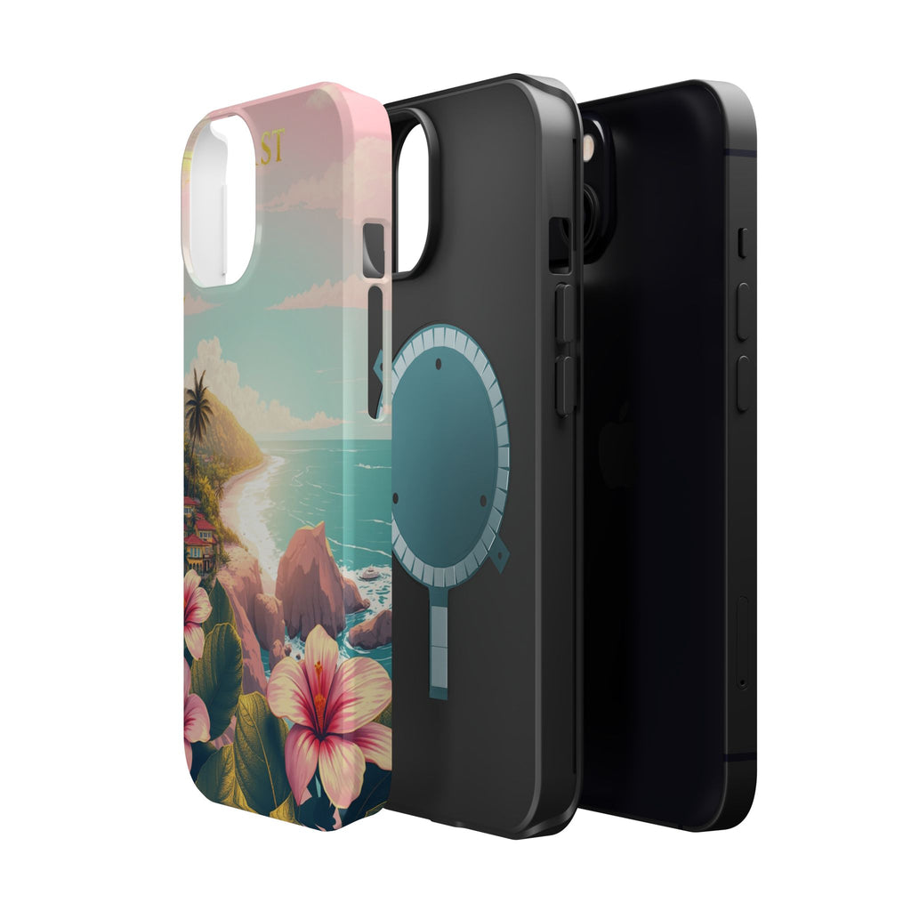 iPhone Mint And Blush Hibiscus Coast Slim Everyday iPhone 14 Designer · iPhone C