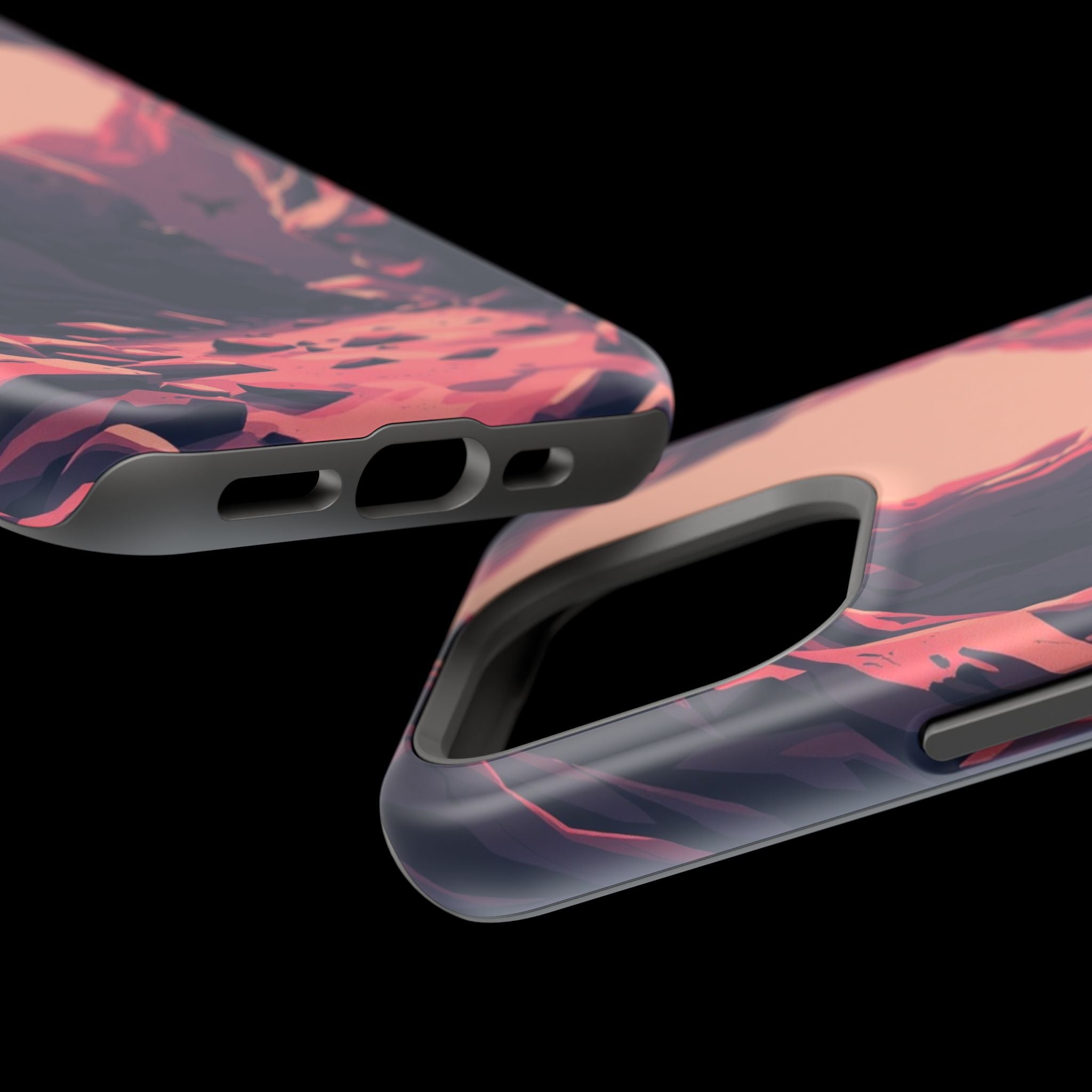iPhone Rose Pink And Cream Dark Crystal Cave Slim Everyday Designer Case · iPhon