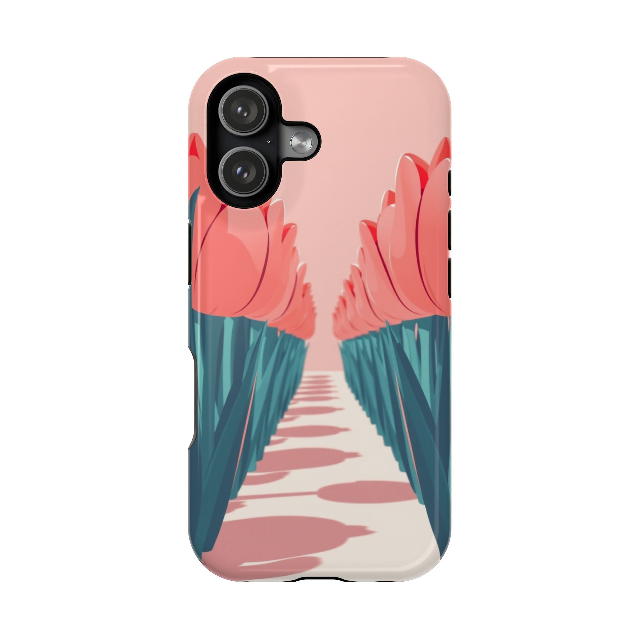 iPhone Tulip Row Pastel Kawaii Slim Everyday Designer Case · iPhone Case