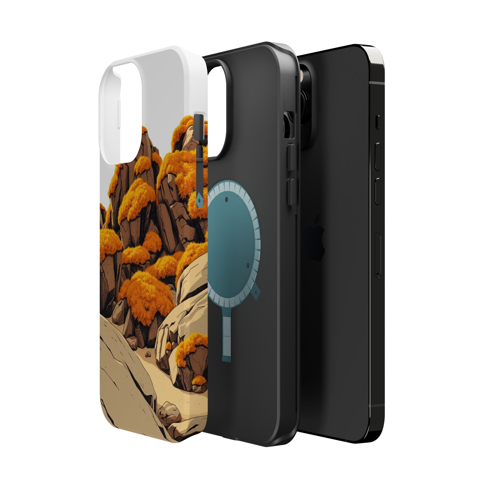 iPhone Moss Covered Rocks Bold Art Bold Modern Everyday Snap Case · iPhone Case