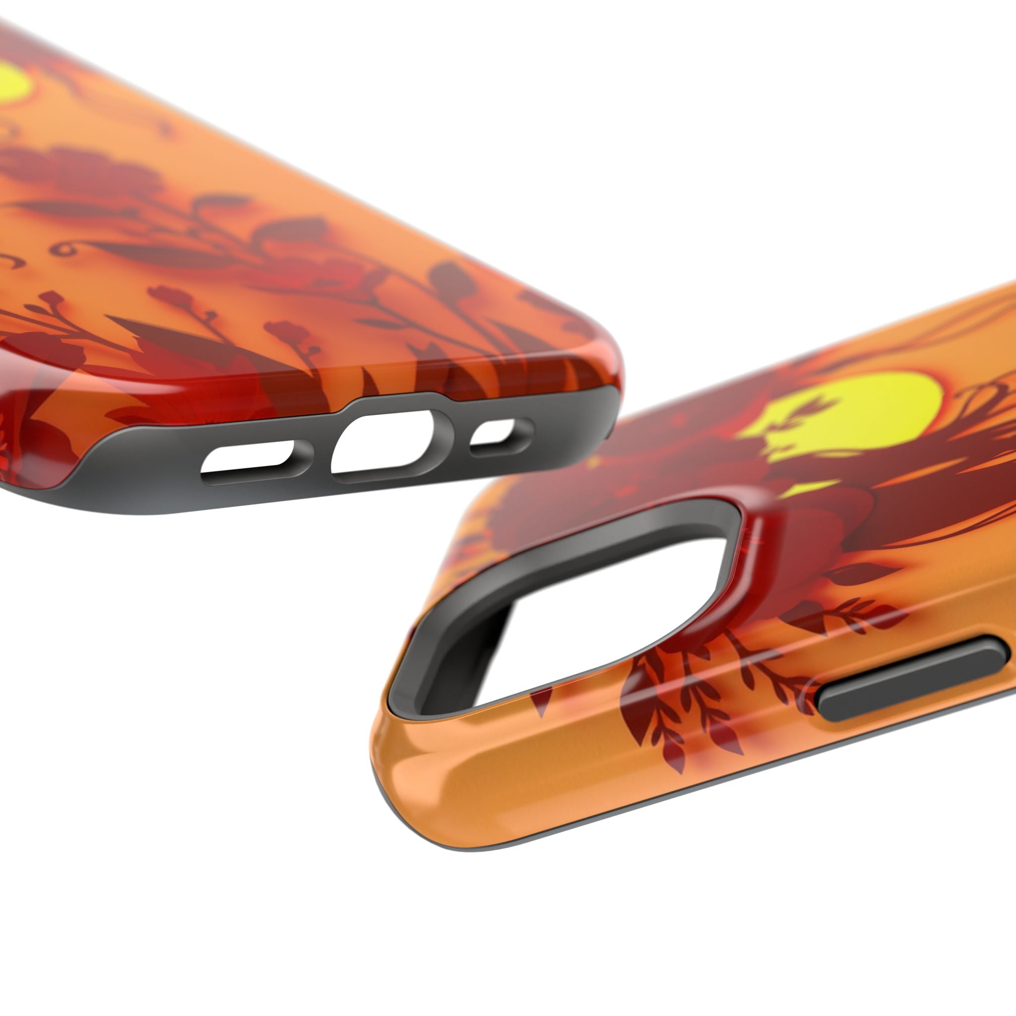 iPhone Sunset Amber And Peach Floral Crown Slim iPhone Everyday · iPhone Case