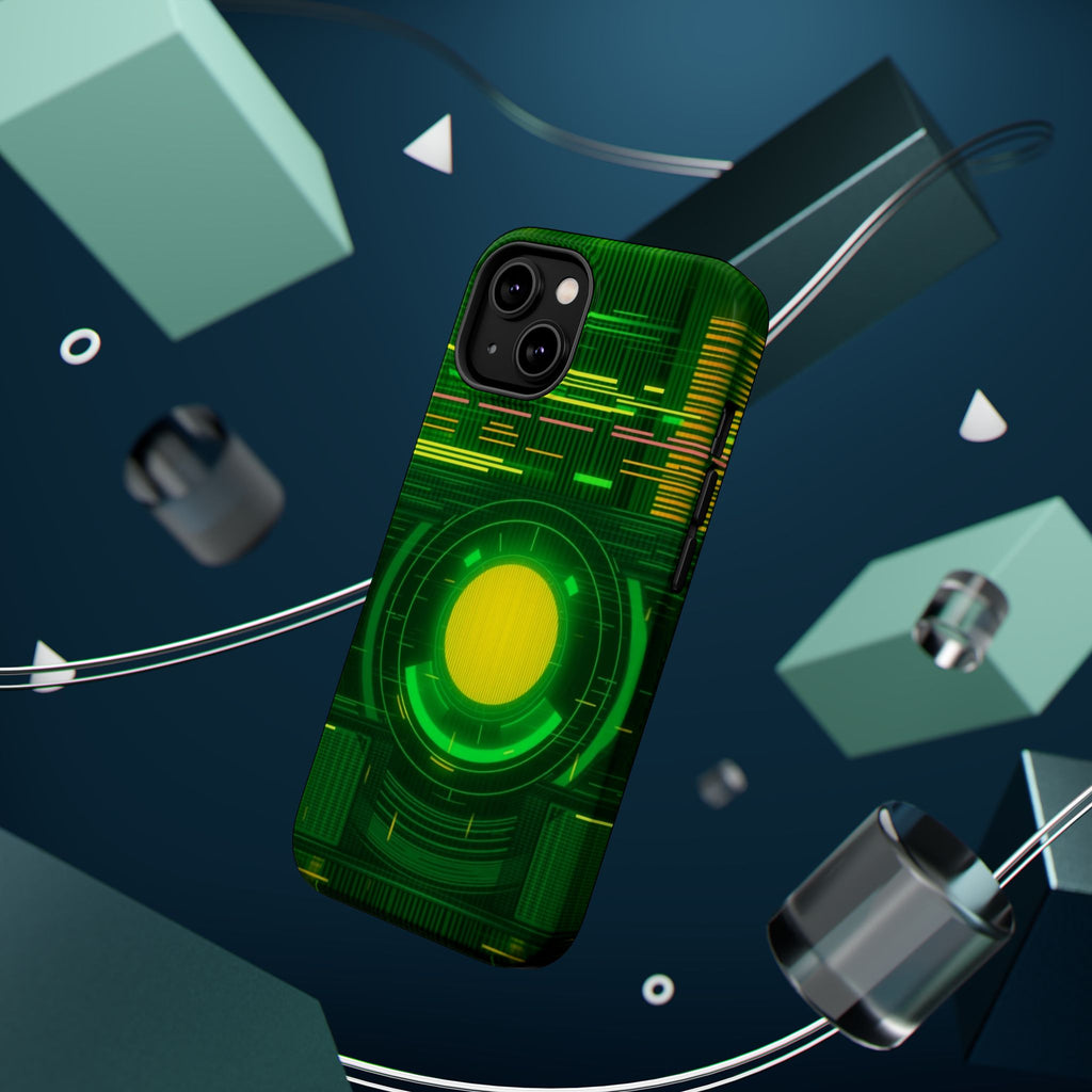 iPhone Emerald Green And Gold VHS Static Slim Everyday Designer Case · iPhone Ca