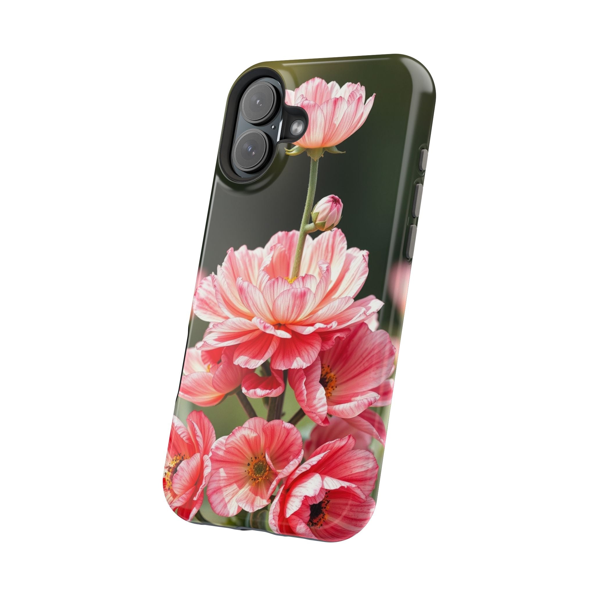 iPhone Ranunculus Stack Vibrant Watercolor Slim Snap Case · iPhone Case