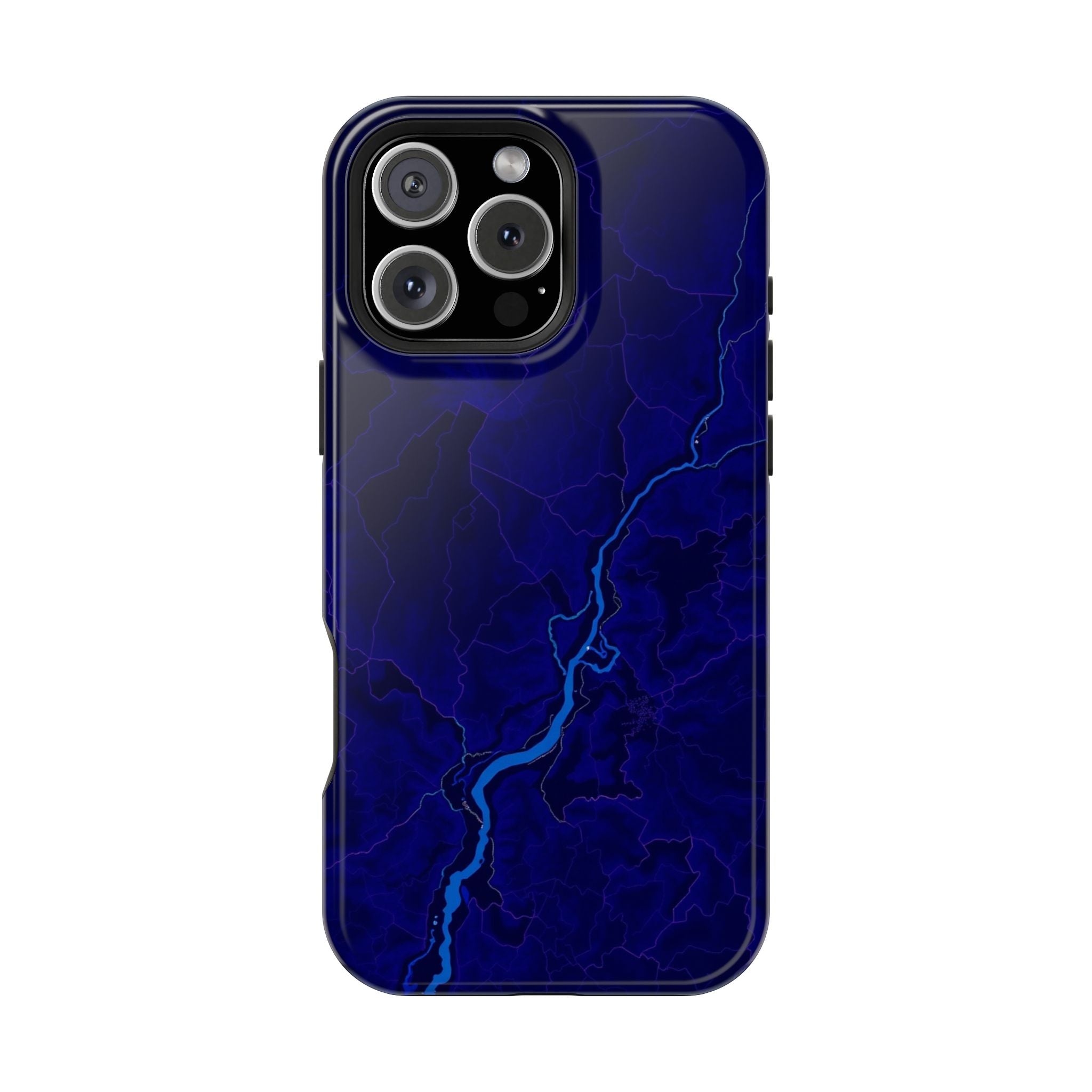iPhone Thermal Map Dark Gothic Ink Bold Modern Everyday Snap Case · iPhone Case
