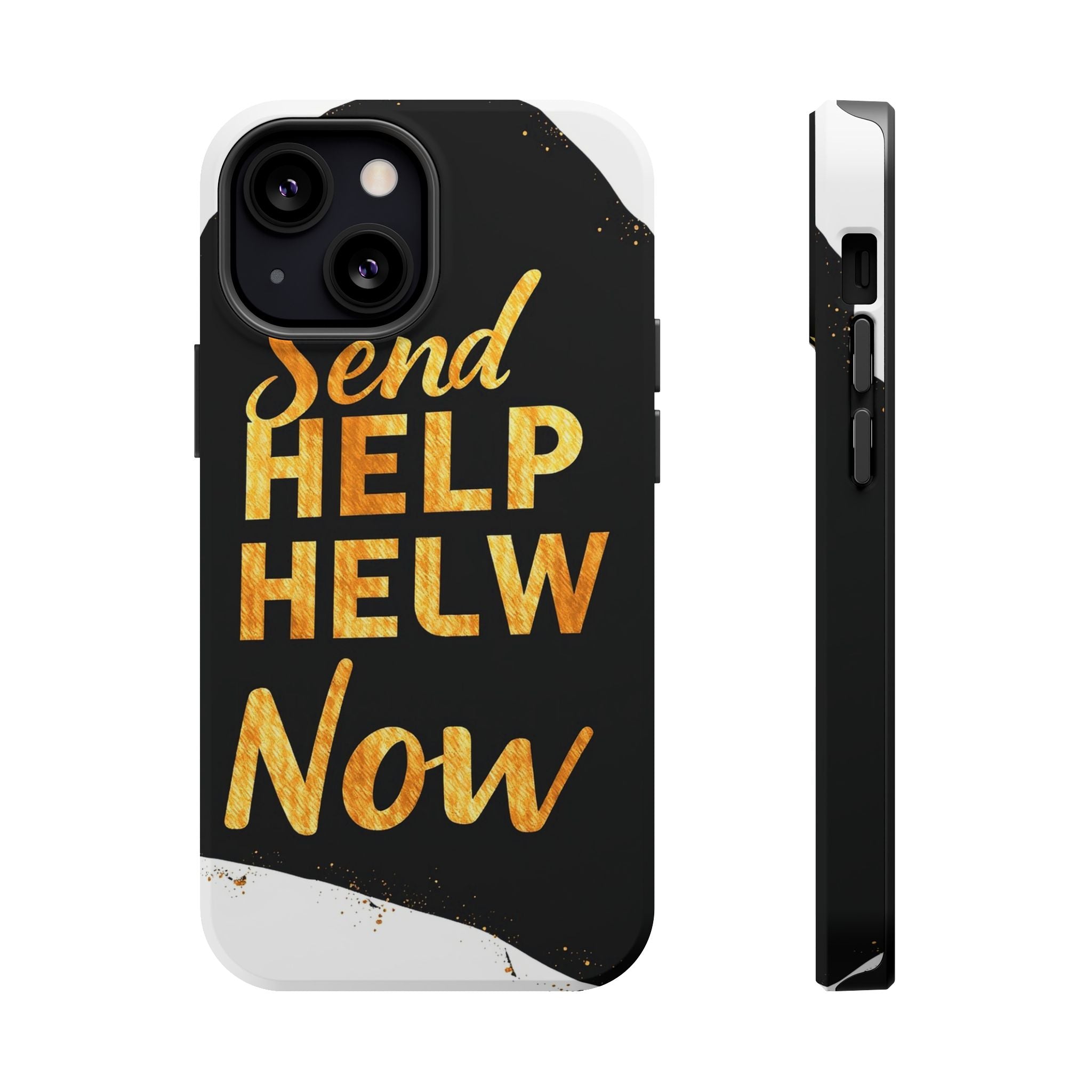 iPhone Send Help Now Enchanted Art Bold Modern Everyday Snap Case · iPhone Case