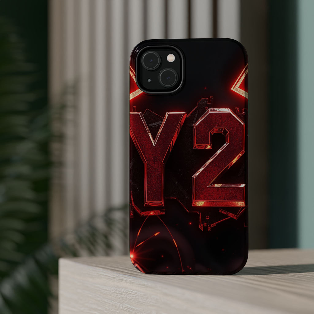 iPhone Y2K Holographic Bold Art Slim Everyday Designer Case · iPhone Case