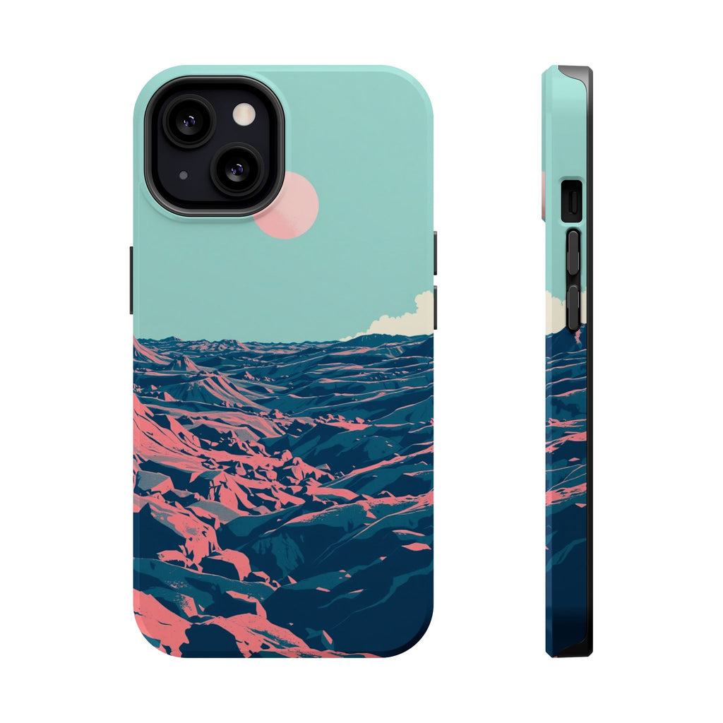 iPhone Mint And Blush Lava Field Bold Modern Everyday Snap Case · iPhone Case