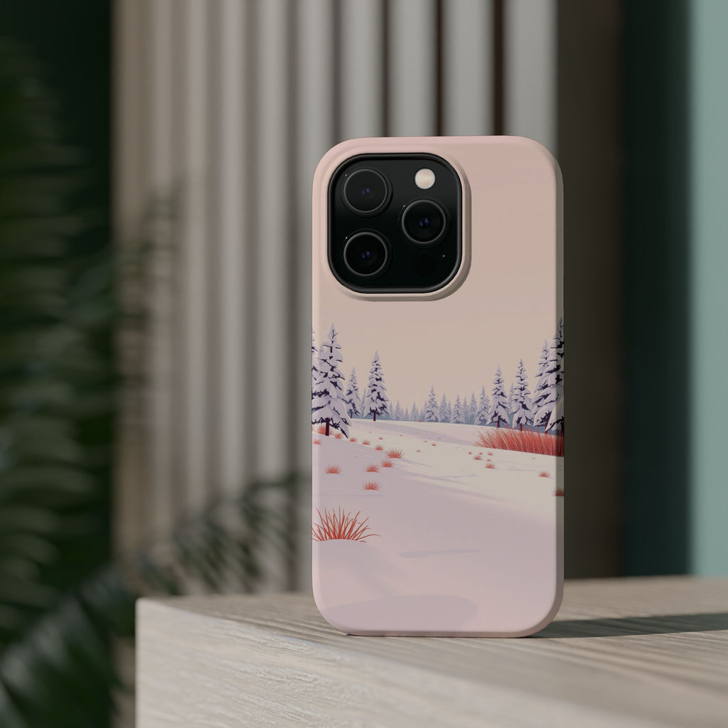 iPhone Snow Field Vintage Retro Poster Slim Everyday Designer Case · iPhone Case