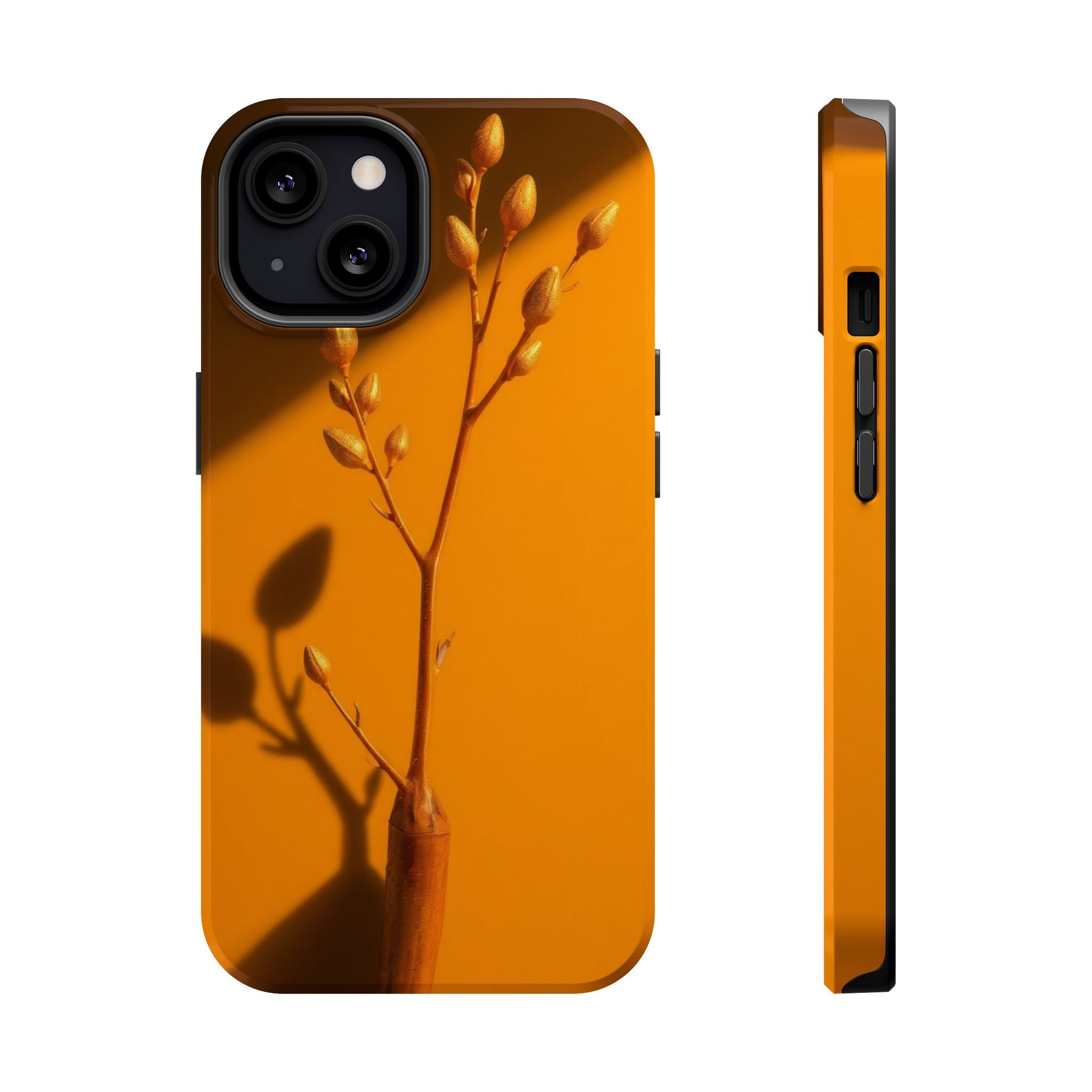 iPhone Mustard And Rust Minimalist Stem Slim Everyday iPhone Designer · iPhone C