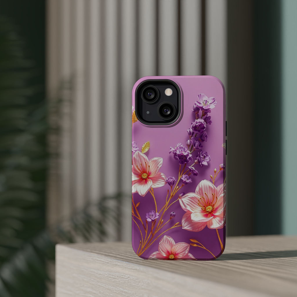 iPhone Radiant Floral Gold Foil Design Slim Everyday Designer Case · iPhone Case