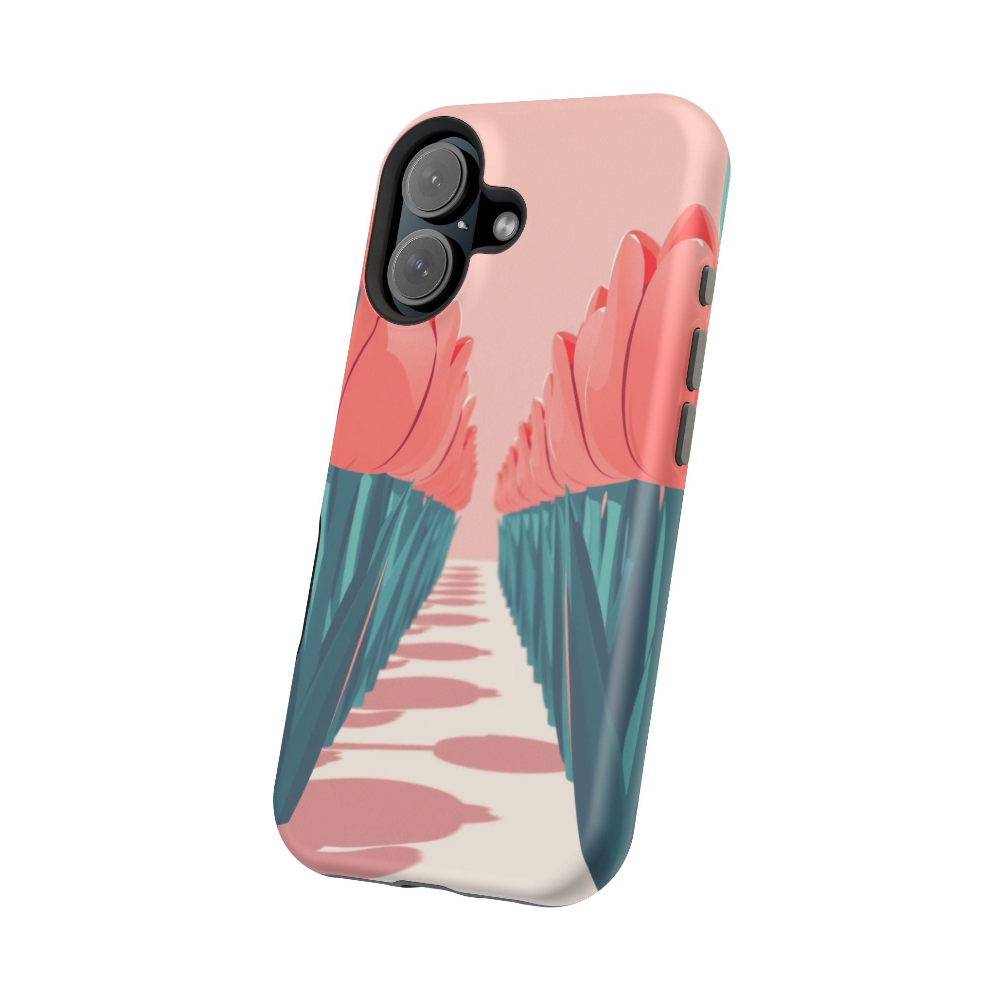 iPhone Tulip Row Pastel Kawaii Slim Everyday Designer Case · iPhone Case