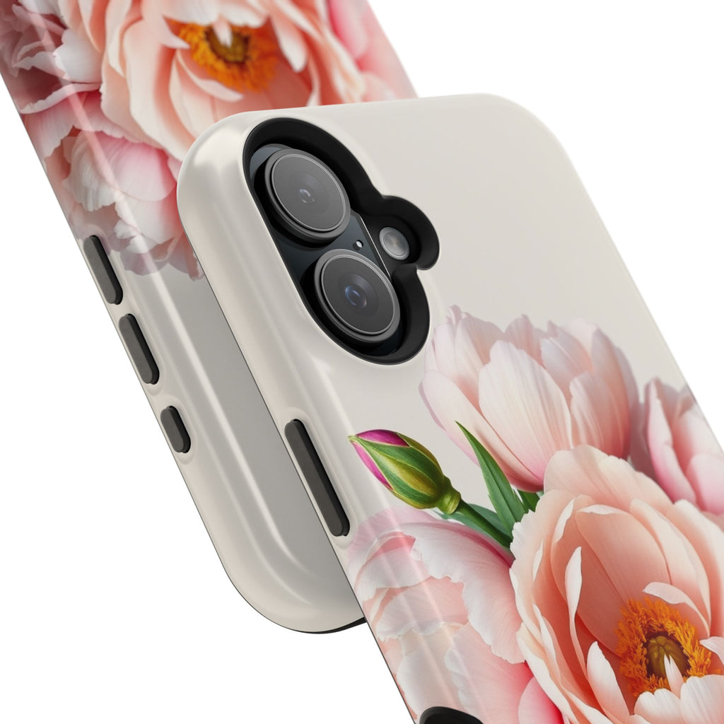 iPhone Serene Peony Bouquet Design Bold Modern Everyday Snap Case · iPhone Case