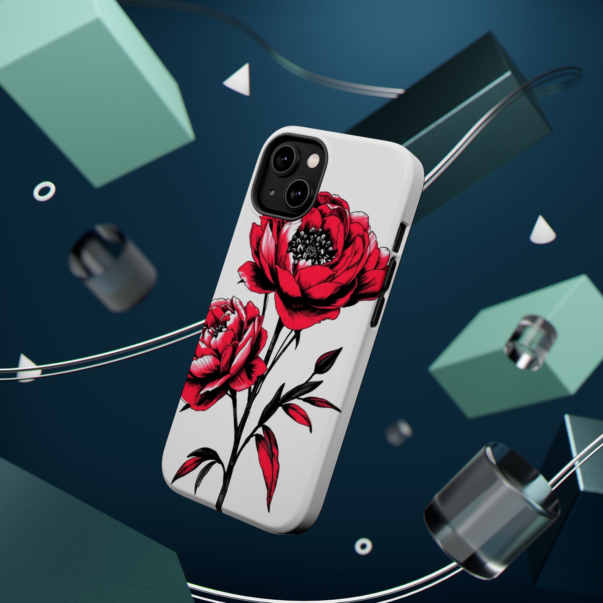 iPhone Vibrant Peony Bouquet Design Slim Everyday Designer Case · iPhone Case