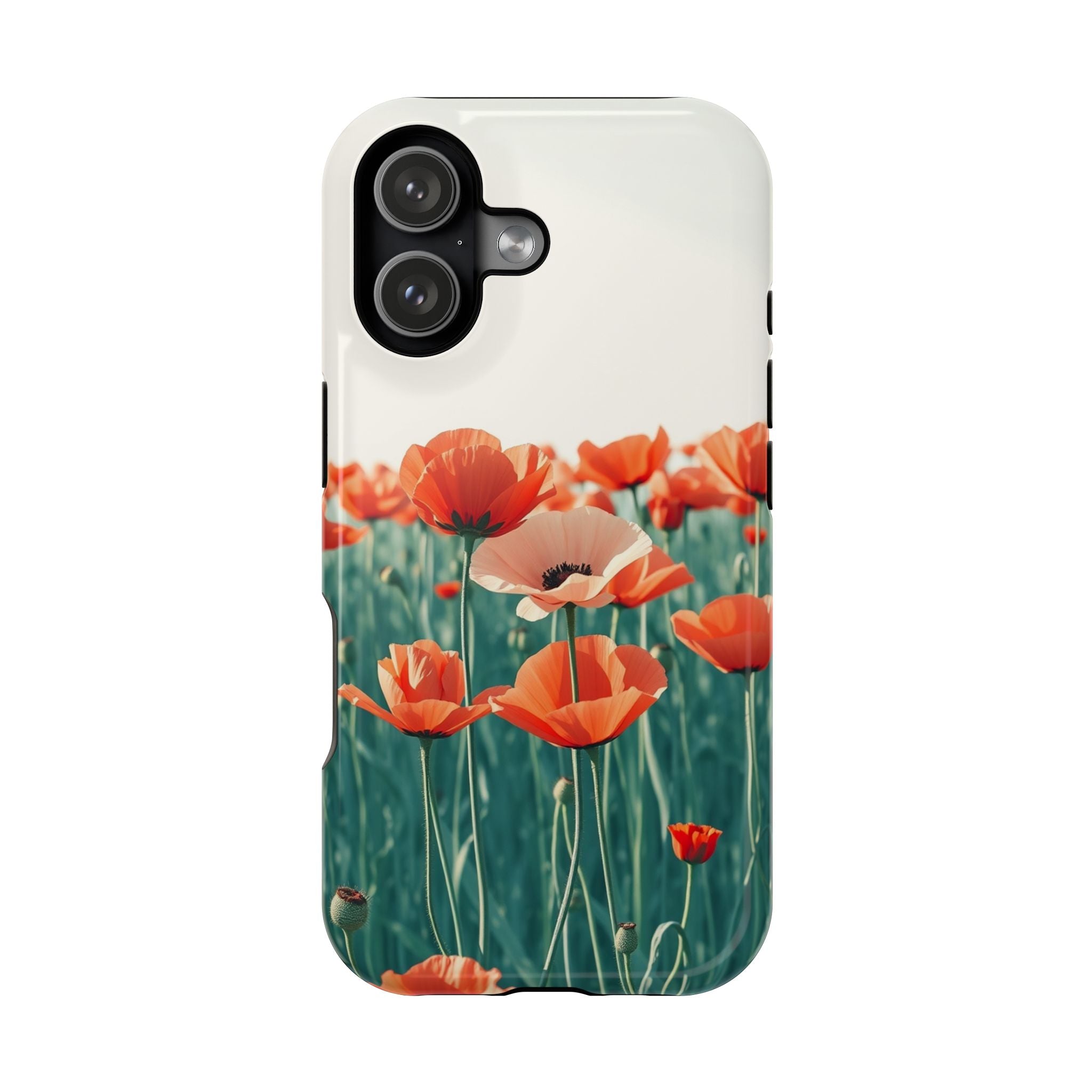 iPhone Mint And Blush Poppy Field 10 Slim Everyday Designer Case · iPhone Case
