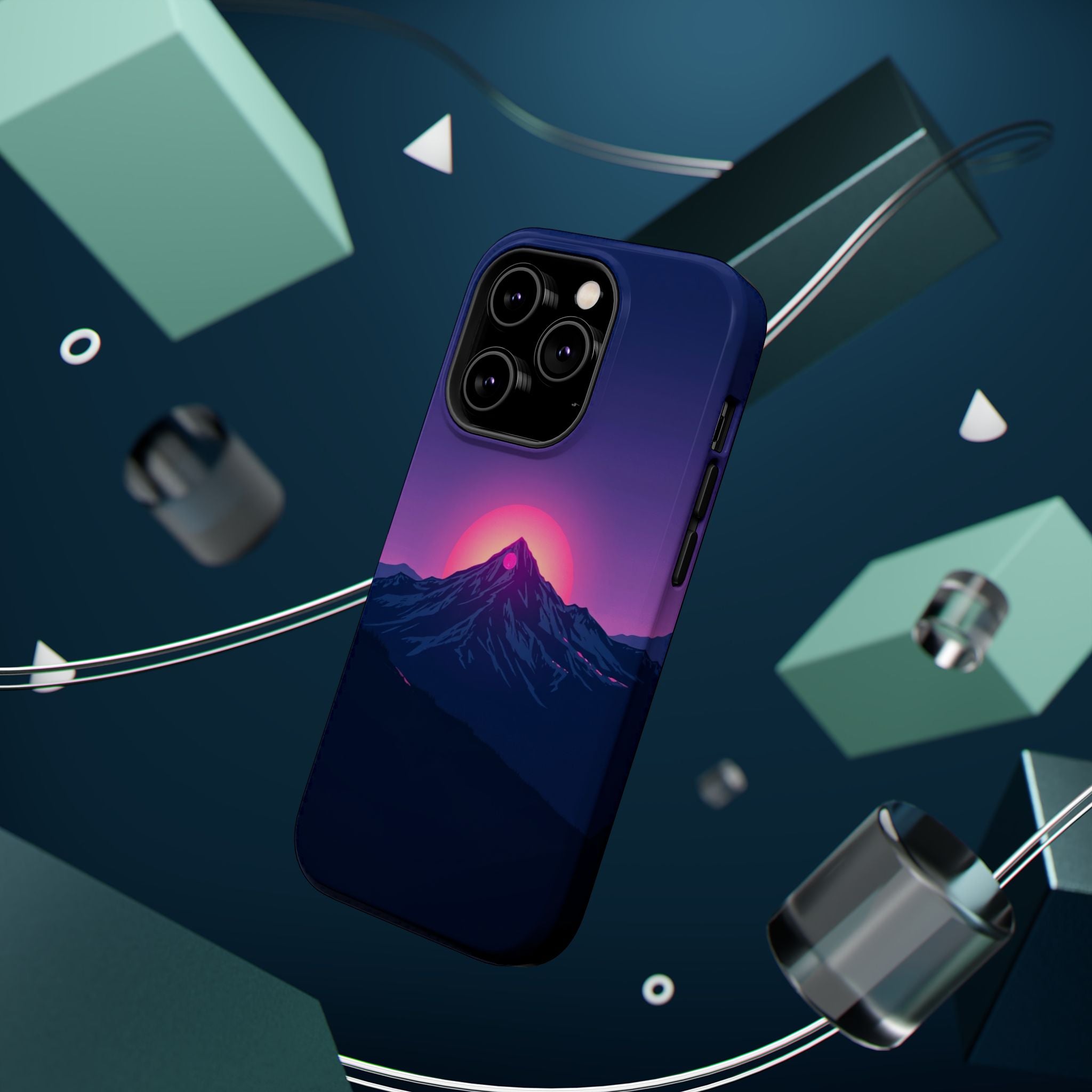 iPhone Mountain at Sunrise Electric Art Slim Everyday iPhone 15 · iPhone Case