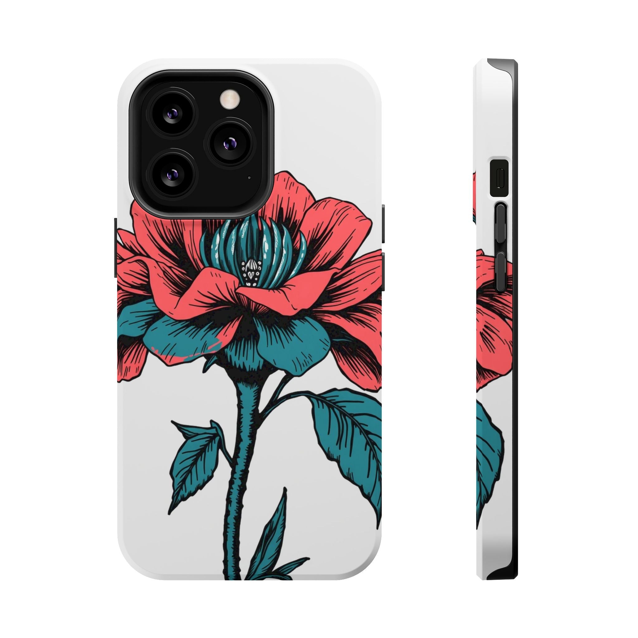 iPhone Garden Party Bloom Dark Gothic Ink Slim Snap Case · iPhone Case