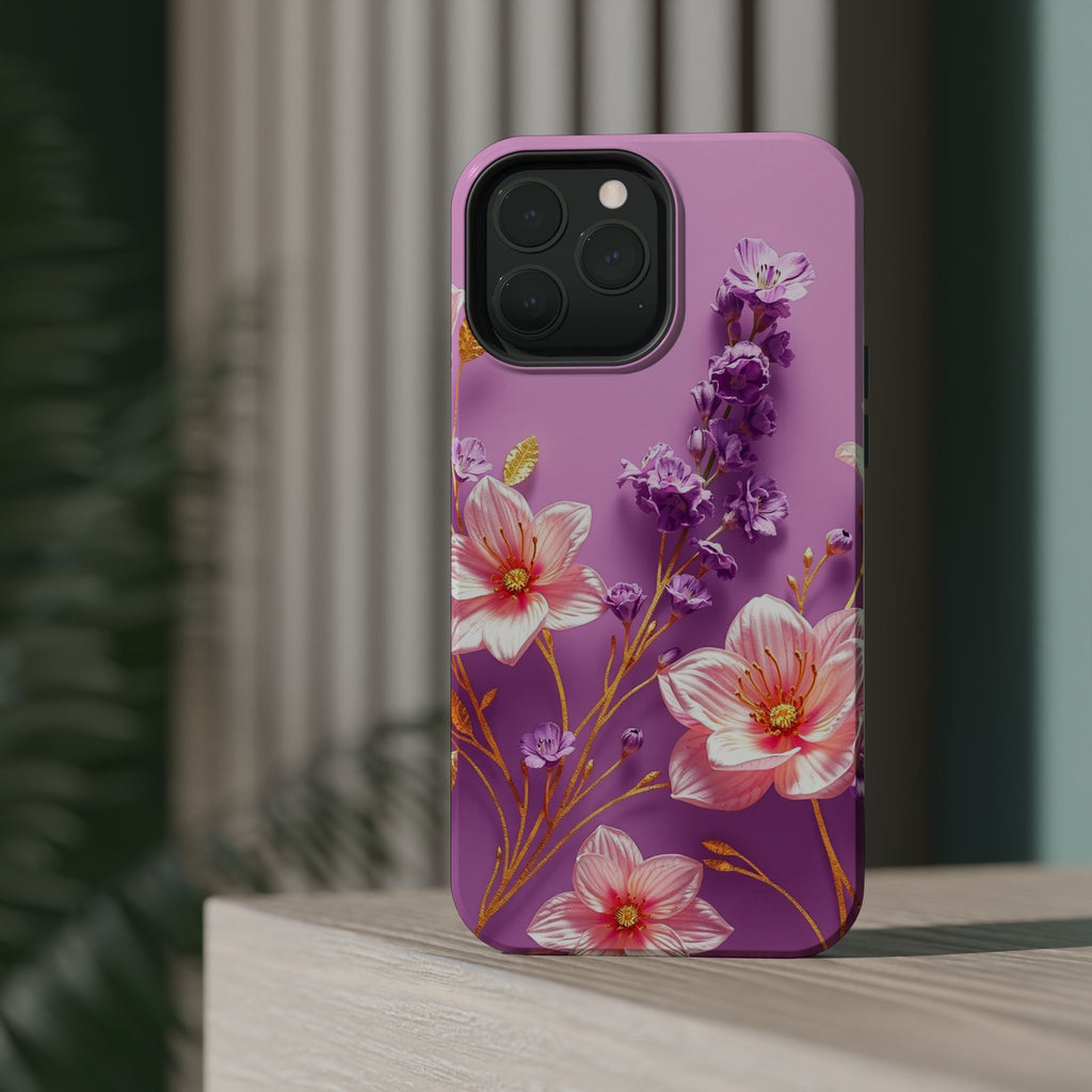 iPhone Radiant Floral Gold Foil Design Slim Everyday Designer Case · iPhone Case
