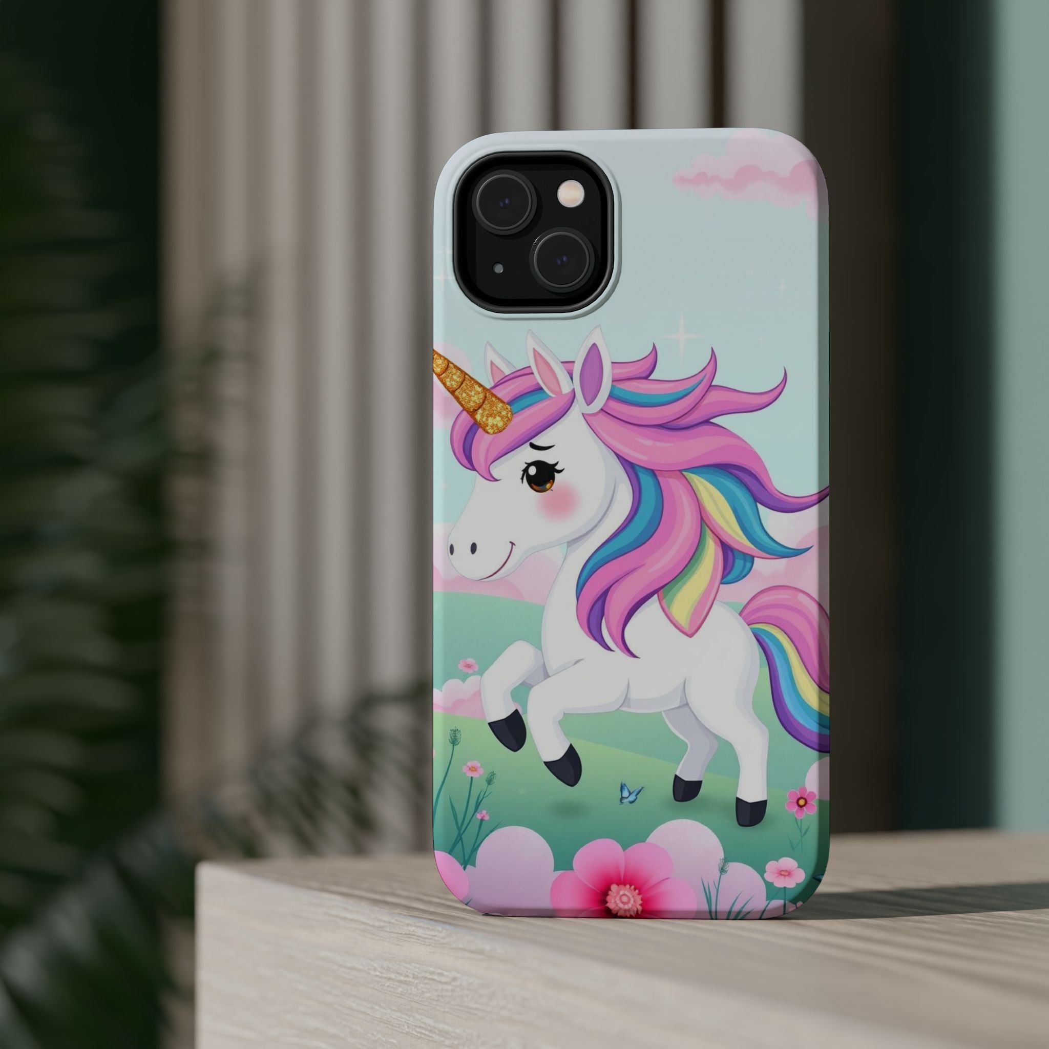 iPhone Rainbow Unicorn Kids Fun Soft iPhone Phone Case Gift Finish · iPhone Case