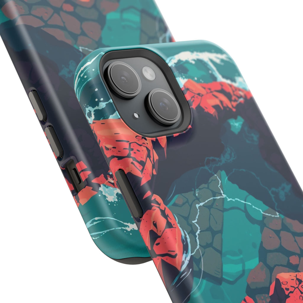 iPhone Tidal Pool Pixel Art -Bit Bold Modern Everyday Snap Case · iPhone Case