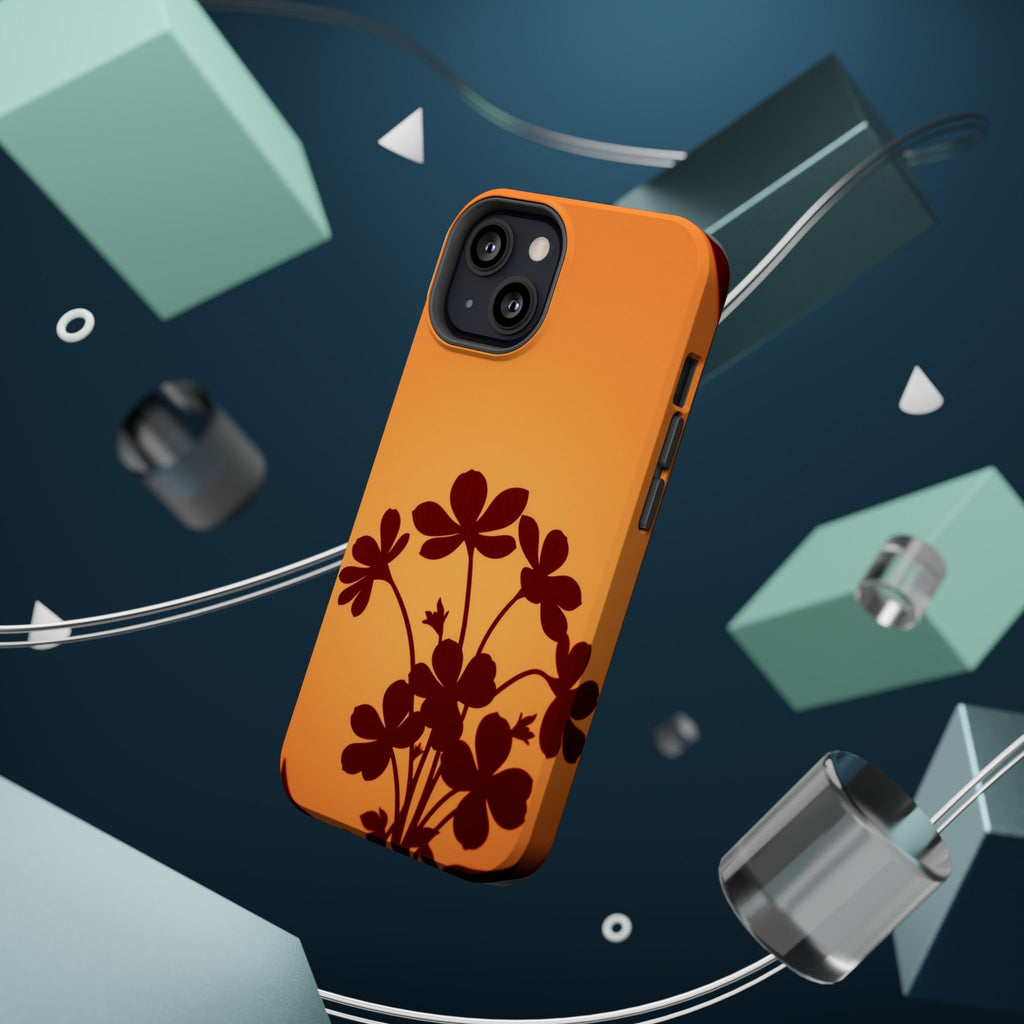iPhone Floral Silhouette Electric Art Slim Everyday Designer Case · iPhone Case