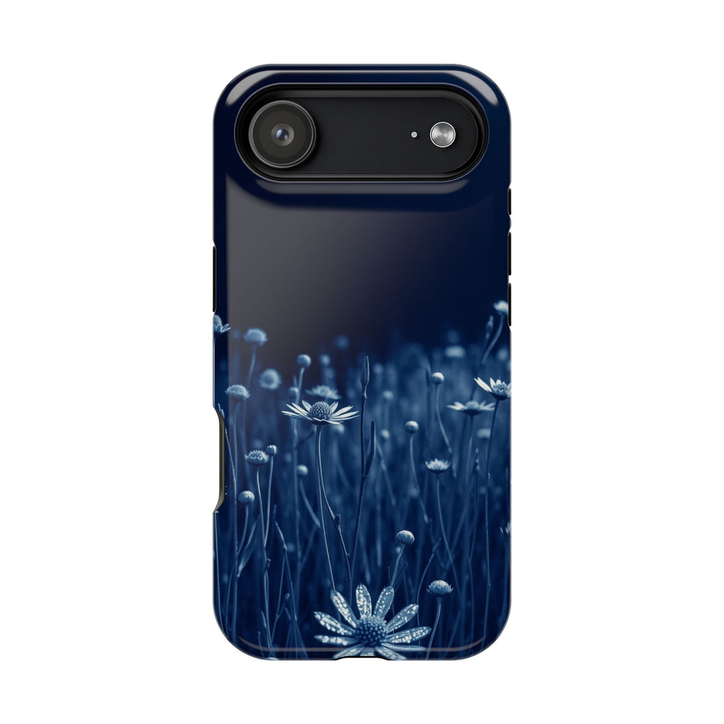 iPhone Midnight Blue And Silver Wildflower Field Clean iPhone Minimal · iPhone C