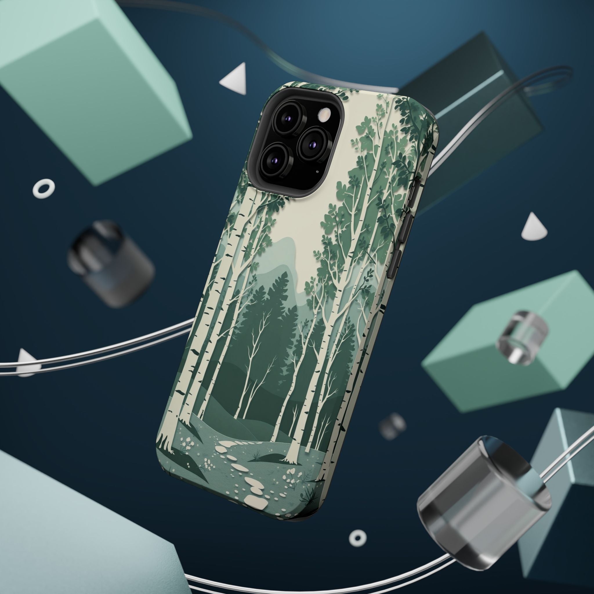 iPhone Birch Grove Paper Cut Art Bold Modern Everyday Snap Case · iPhone Case