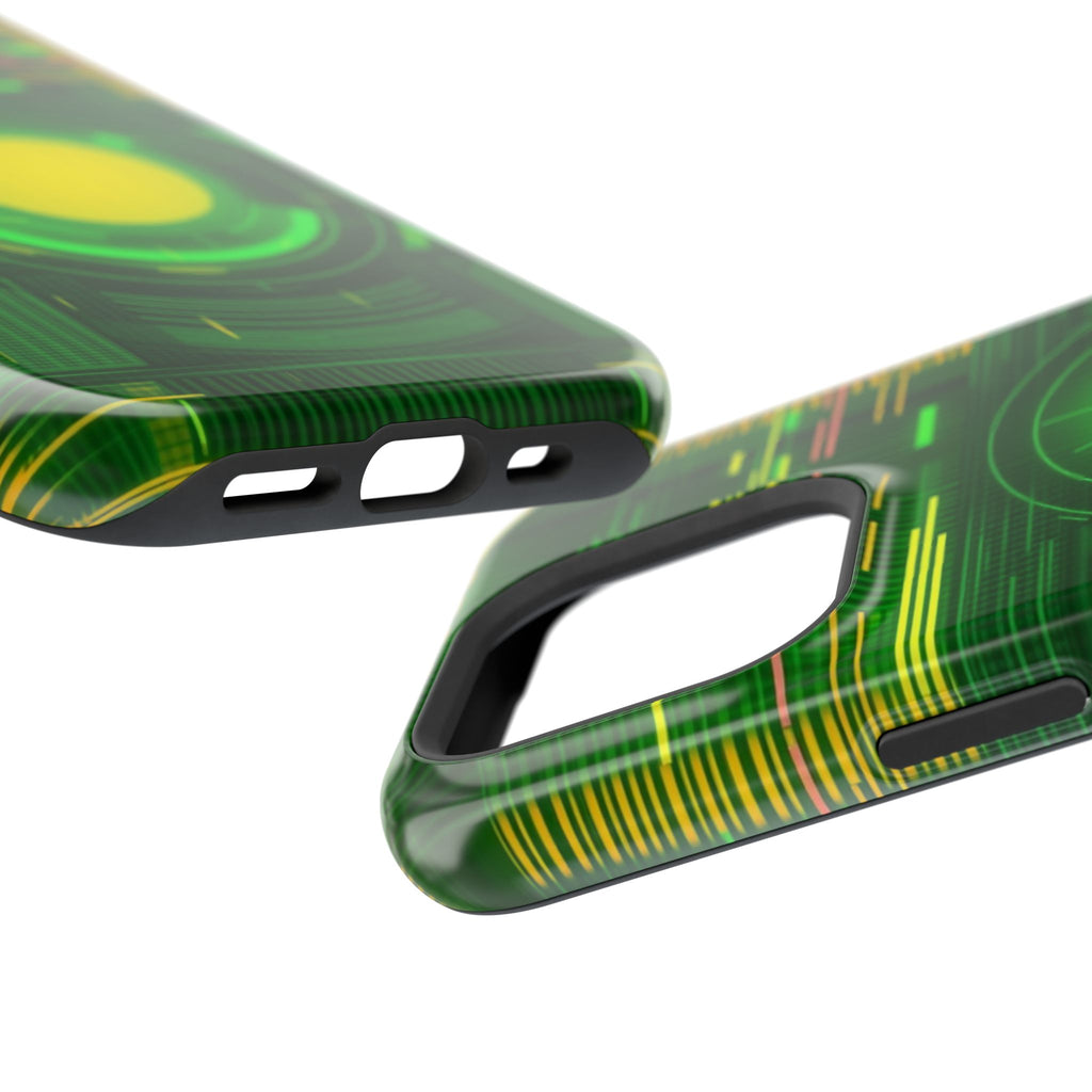 iPhone Emerald Green And Gold VHS Static Slim Everyday Designer Case · iPhone Ca