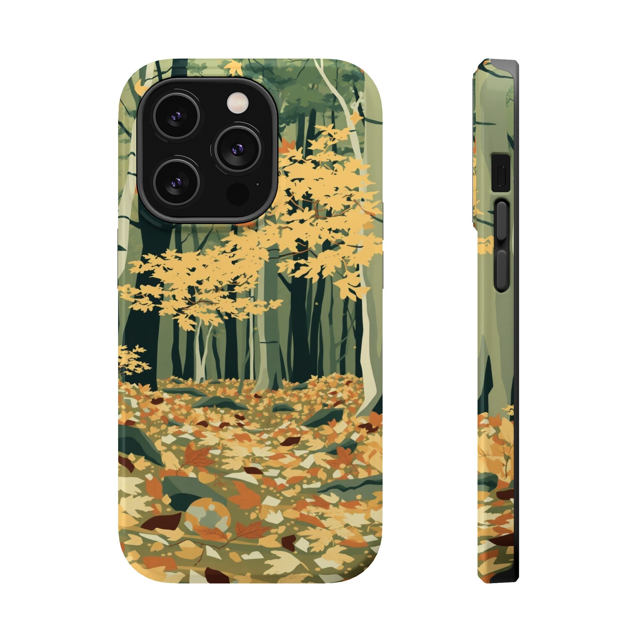 iPhone Autumn Forest Floor Abstract Geometric Slim iPhone Everyday · iPhone Case