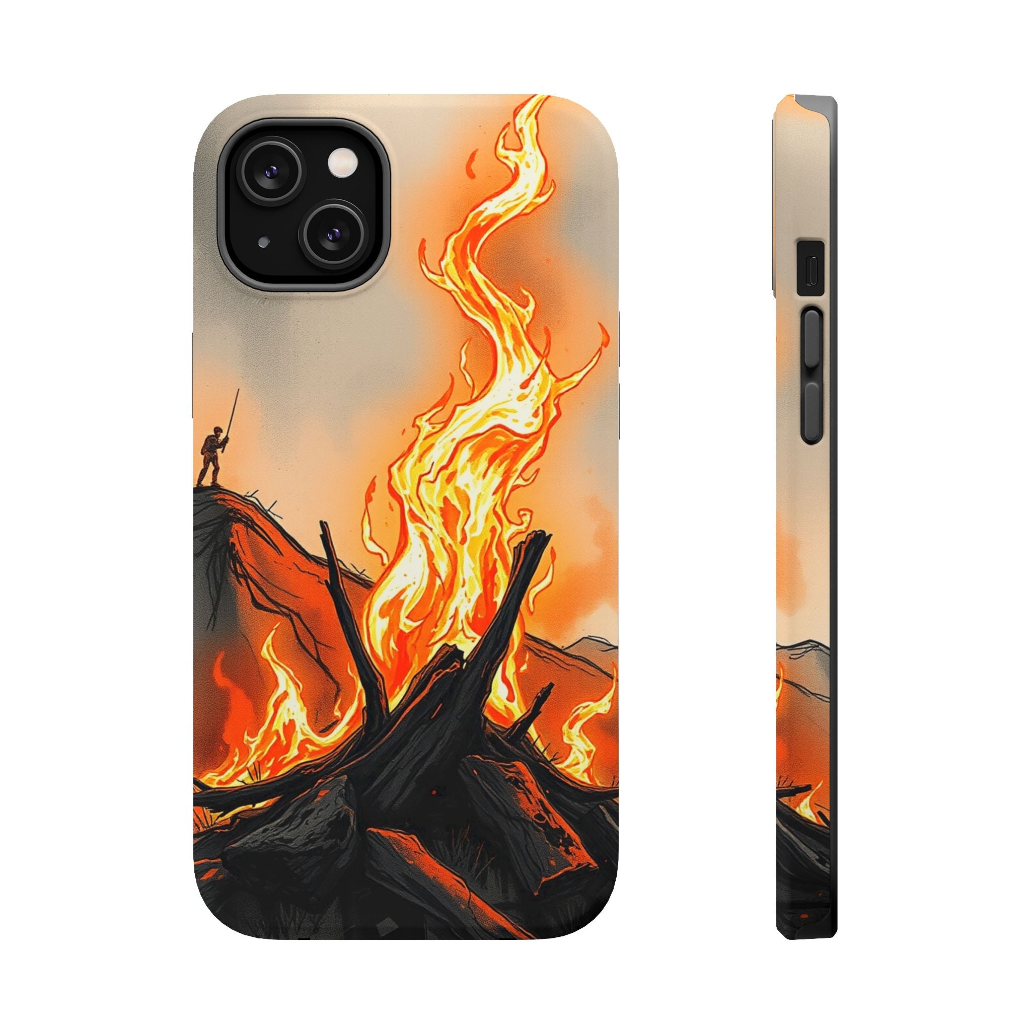 iPhone Wildfire Glow Hand-Drawn Sketch Slim Everyday Designer Case · iPhone Case