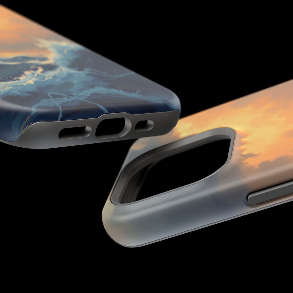iPhone Sunset Amber And Peach Storm at Sea Slim iPhone Everyday · iPhone Case