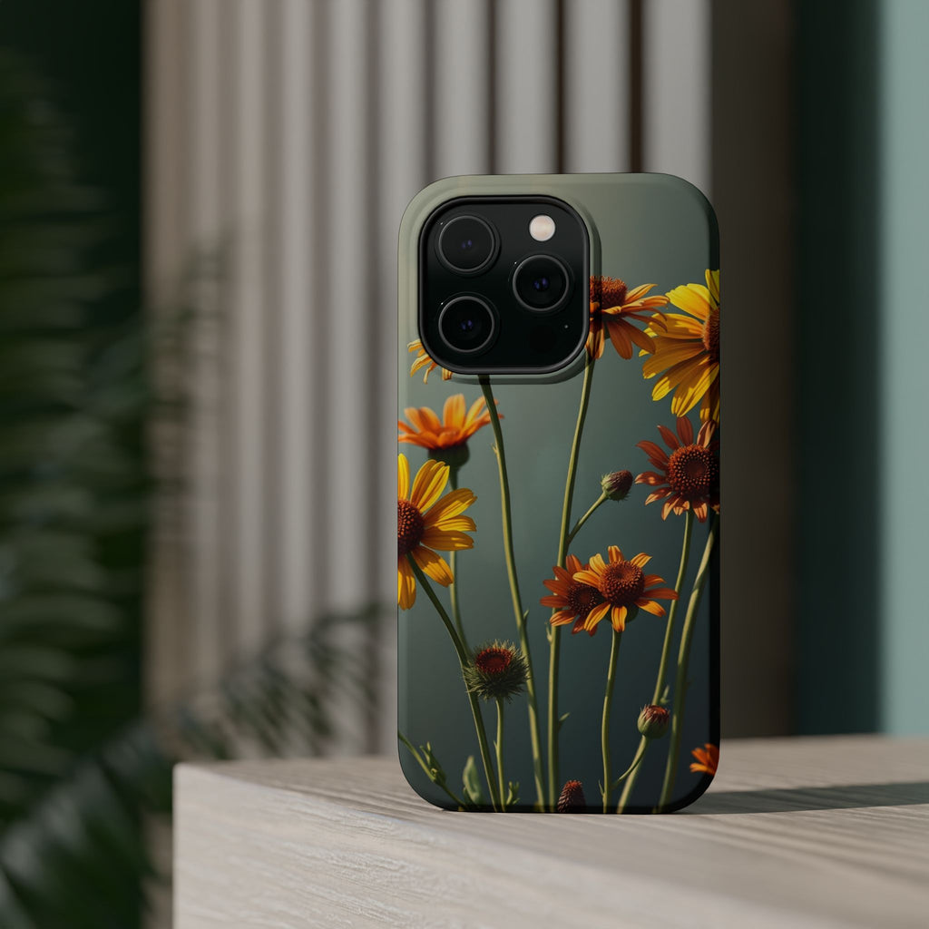 iPhone Mustard And Rust Wildflower Bunch Slim Everyday iPhone Designer · iPhone