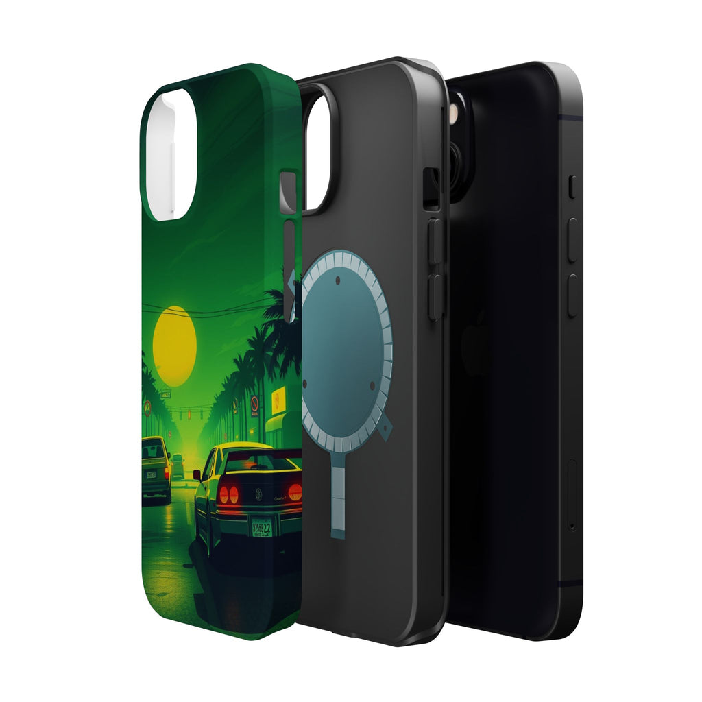 iPhone Dreamy Sunset Drive 80s Design Slim Everyday Designer Case · iPhone Case