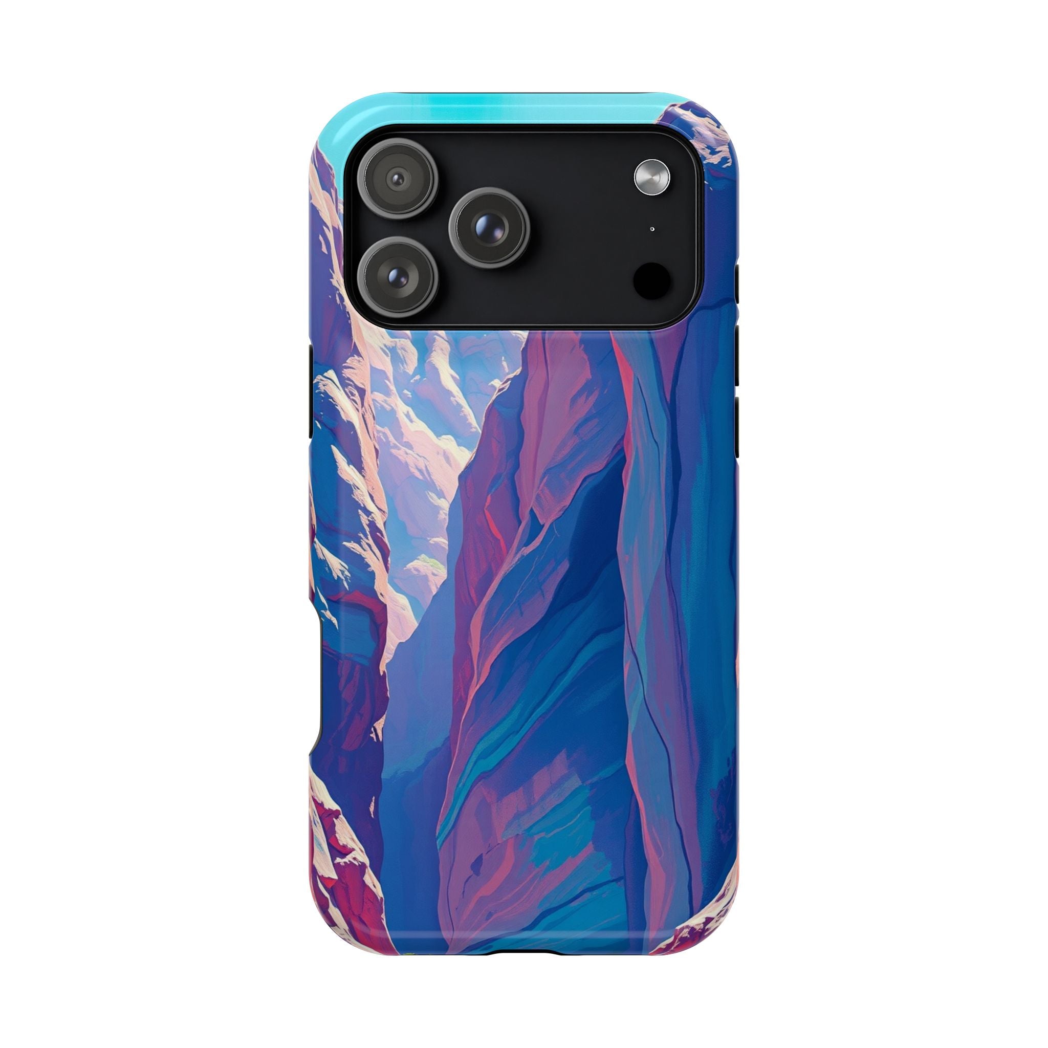 iPhone Cyan And Magenta Canyon Wall Slim Everyday Designer Case · iPhone Case