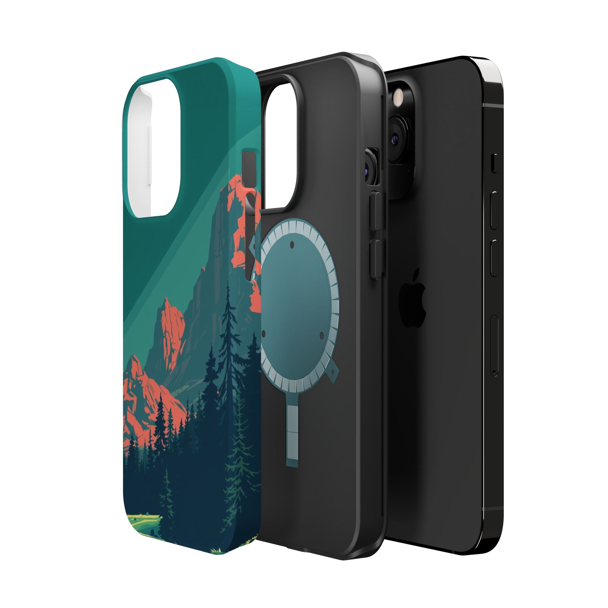 iPhone Pine Ridge Pixel Art -Bit Bold Modern Everyday Snap Case · iPhone Case