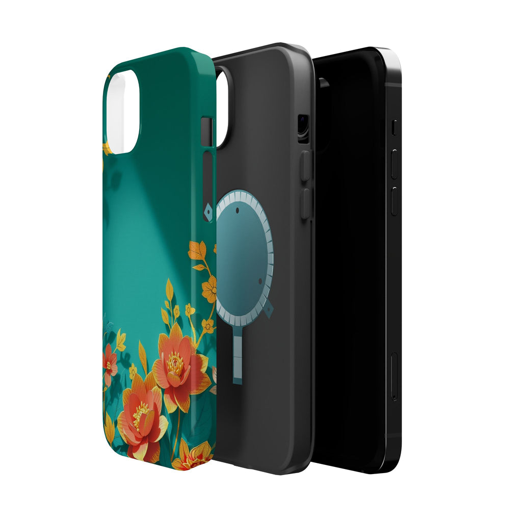 iPhone Floral Gold Foil Paper Cut Art Slim Everyday Designer Case · iPhone Case