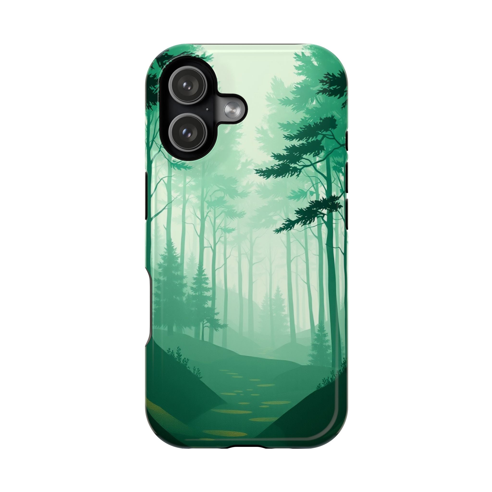 iPhone Earthy Misty Forest Path Design Slim Everyday Designer Case · iPhone Case